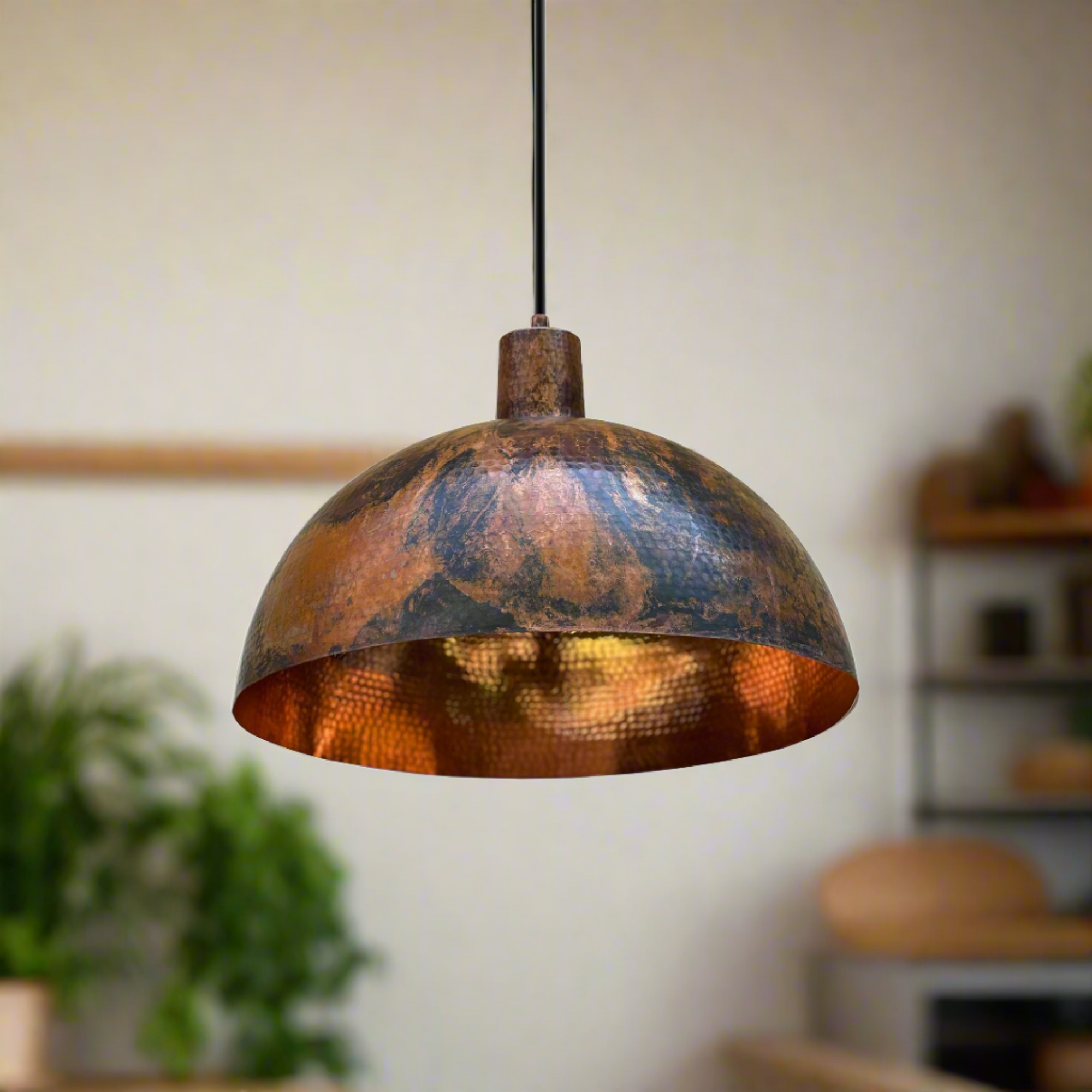 Rustic Hanging Light – Copper Farmhouse Pendant Lighting