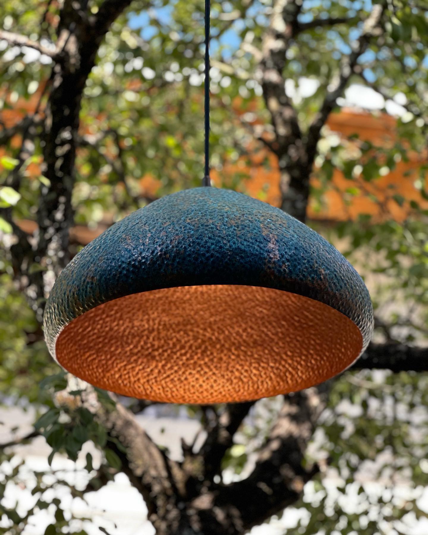 Aged Copper Hanging Lamp