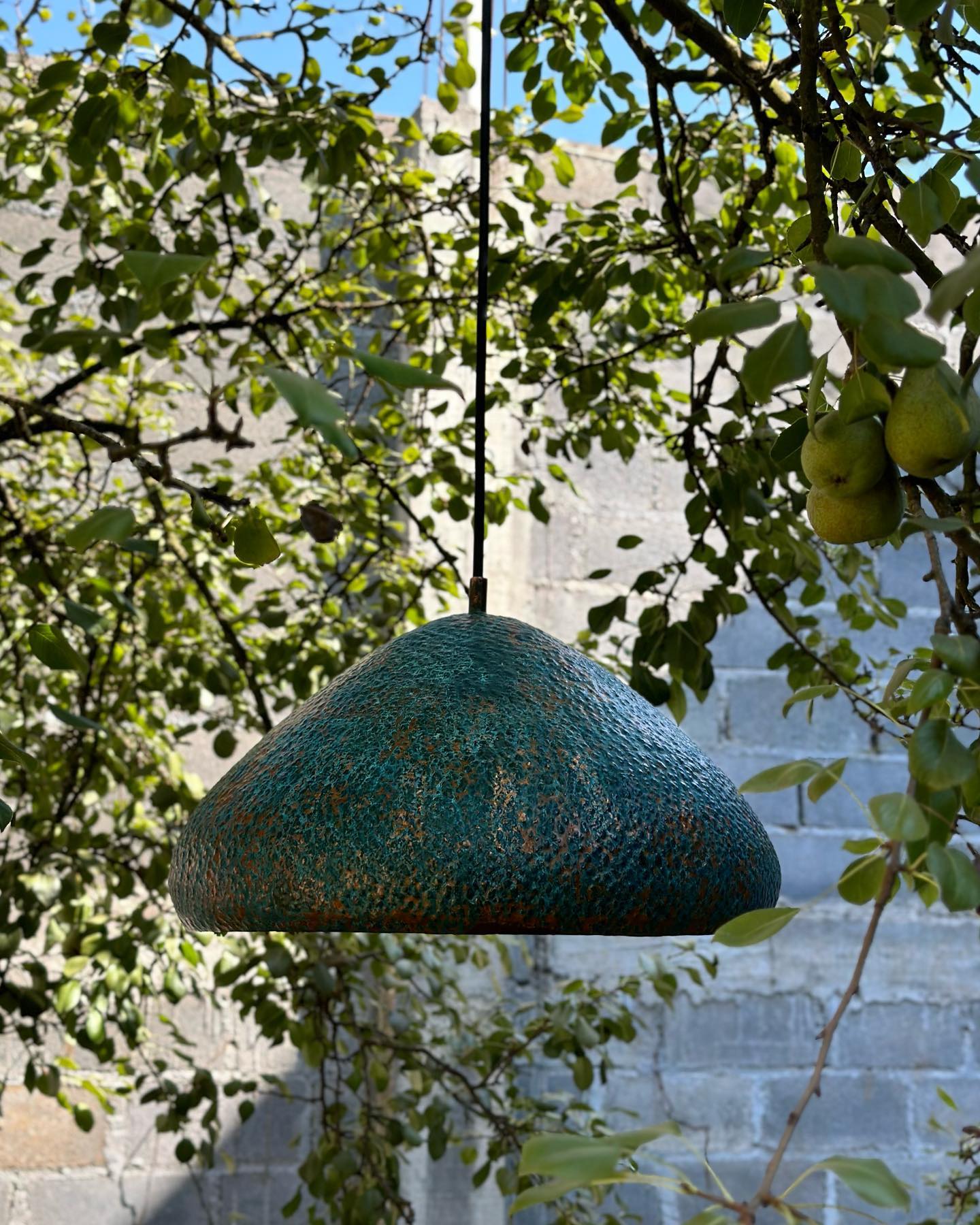 Aged Copper Hanging Lamp
