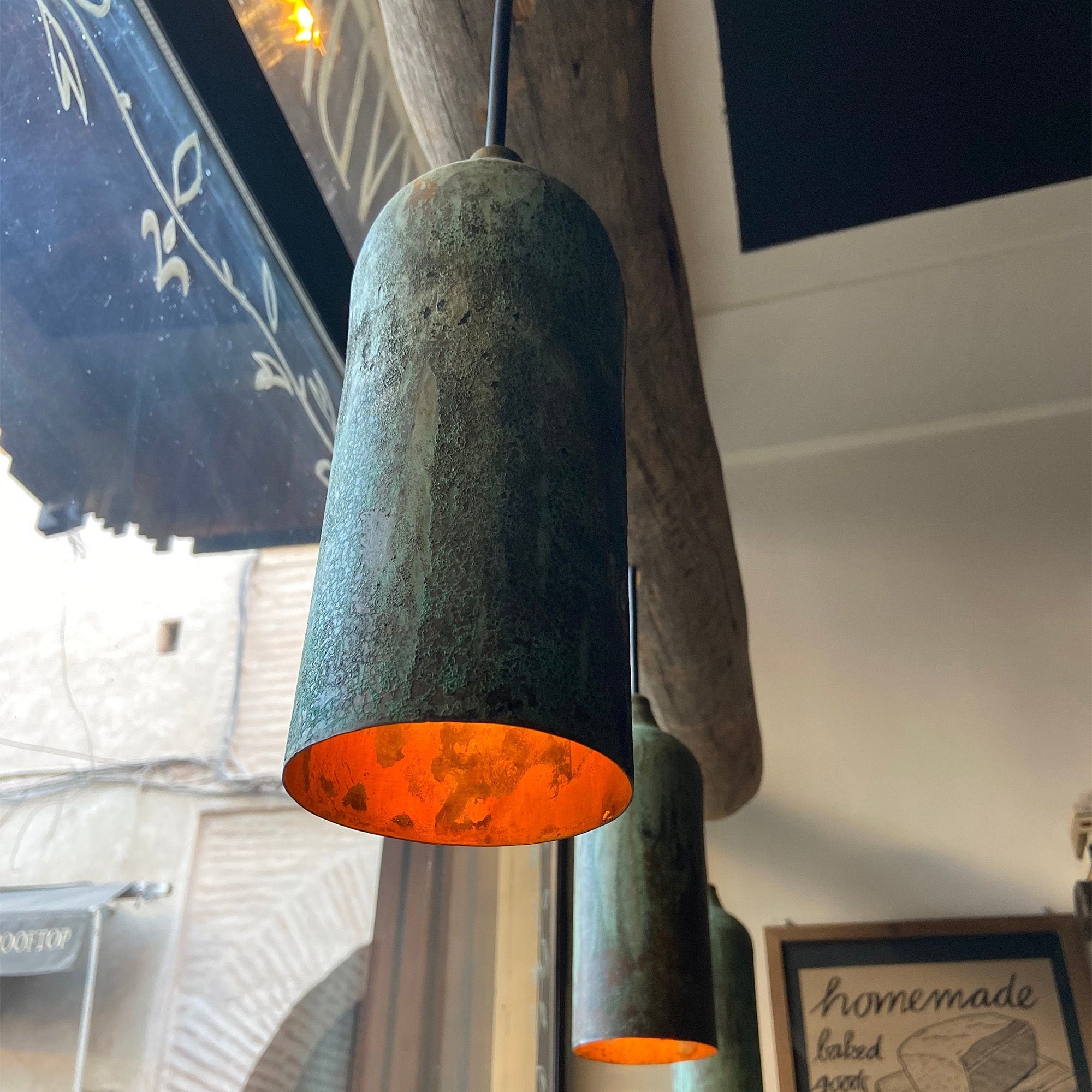 Aged Copper Pendant Light