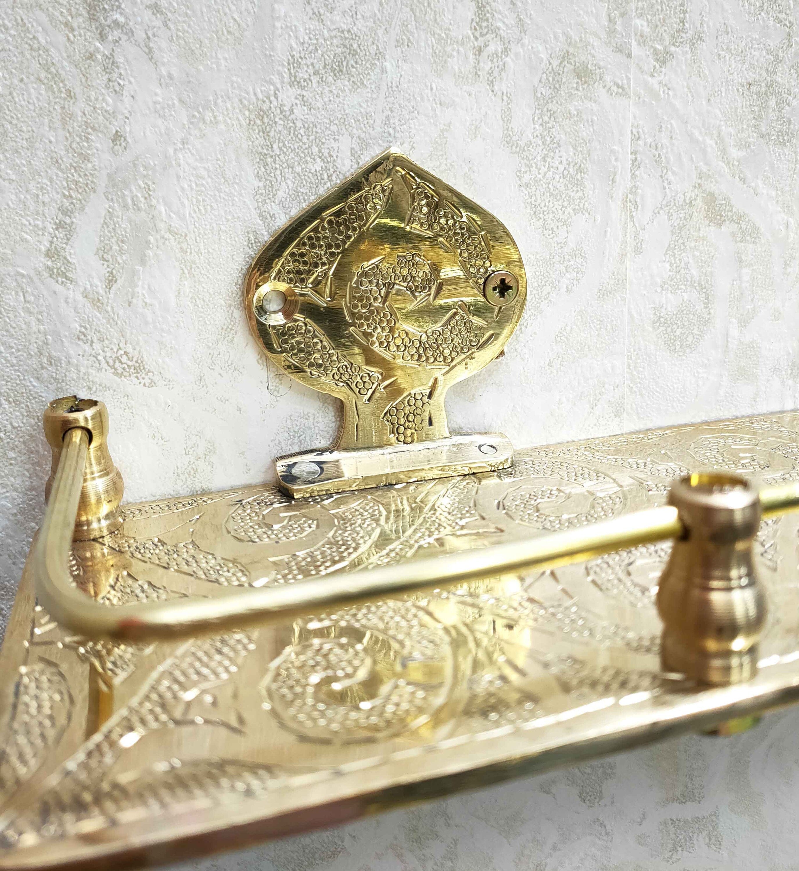 Antique Brass Shelf Organizer
