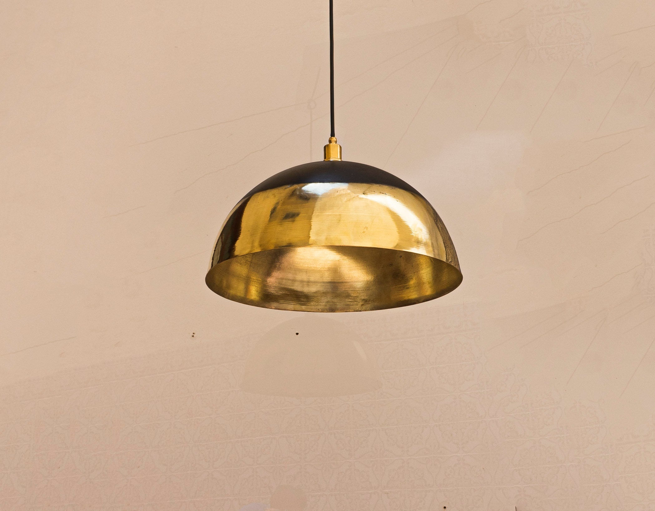 Black and Brass Pendant Light