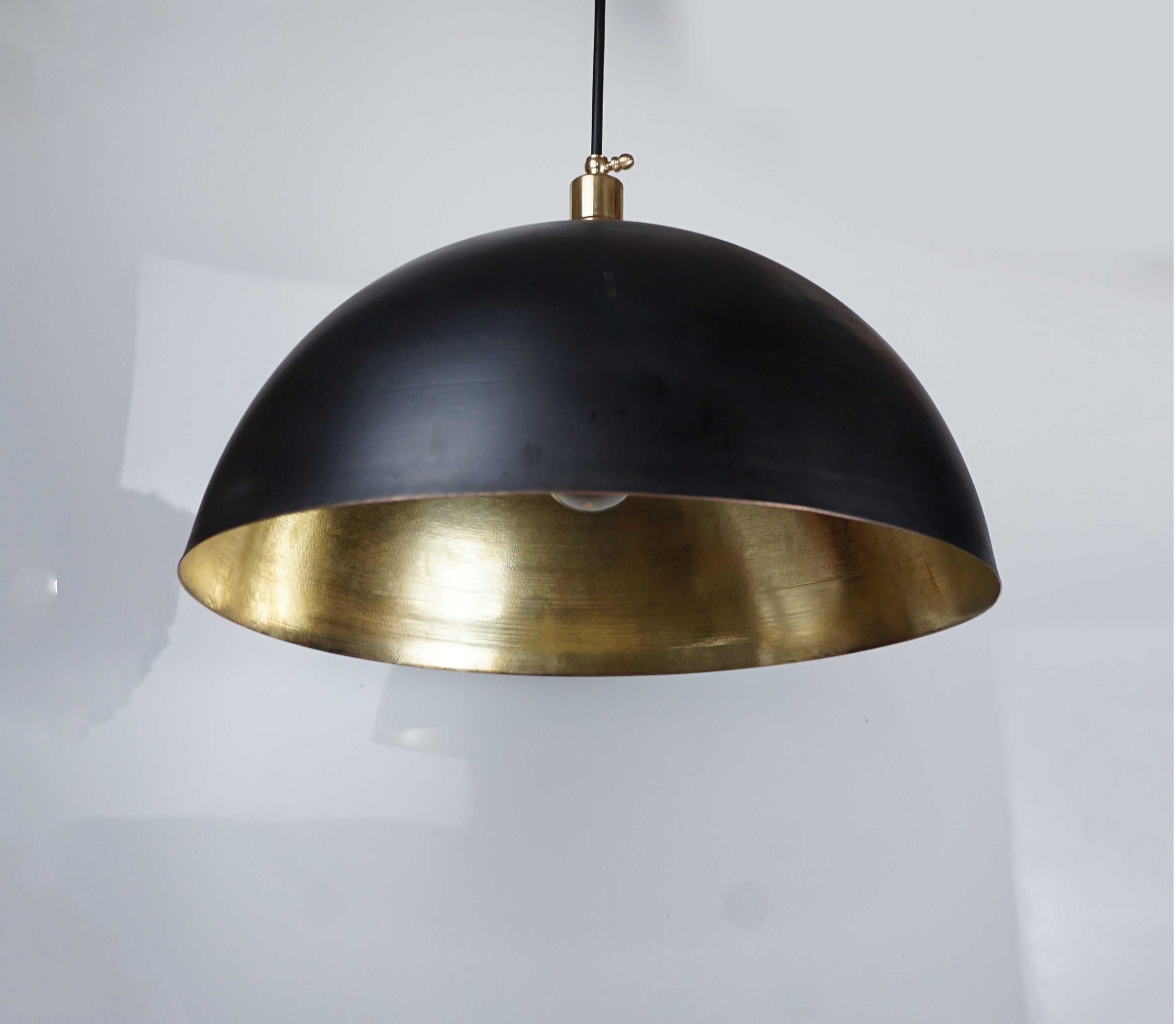 Brass Farmhouse Dome Chandelier – Classic Pendant Light for Kitchen Island