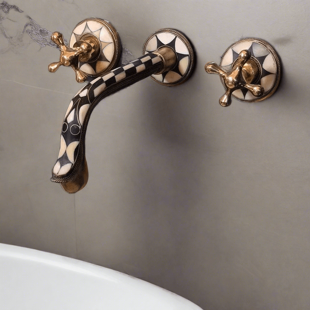 Brass Vessel Sink for Bathroom – Handcrafted Blue Patina Brass Sink
