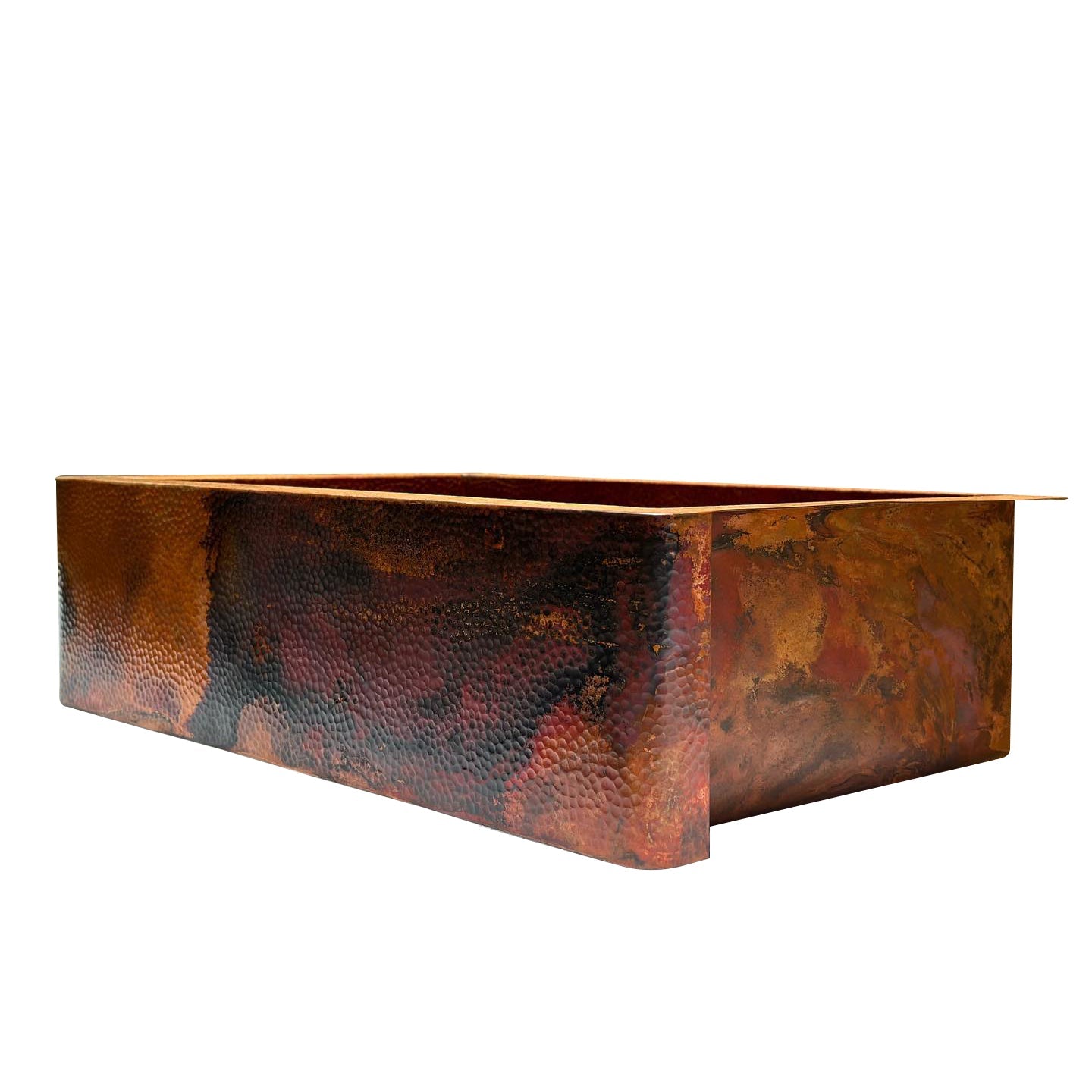 Hand-hammered copper sink
