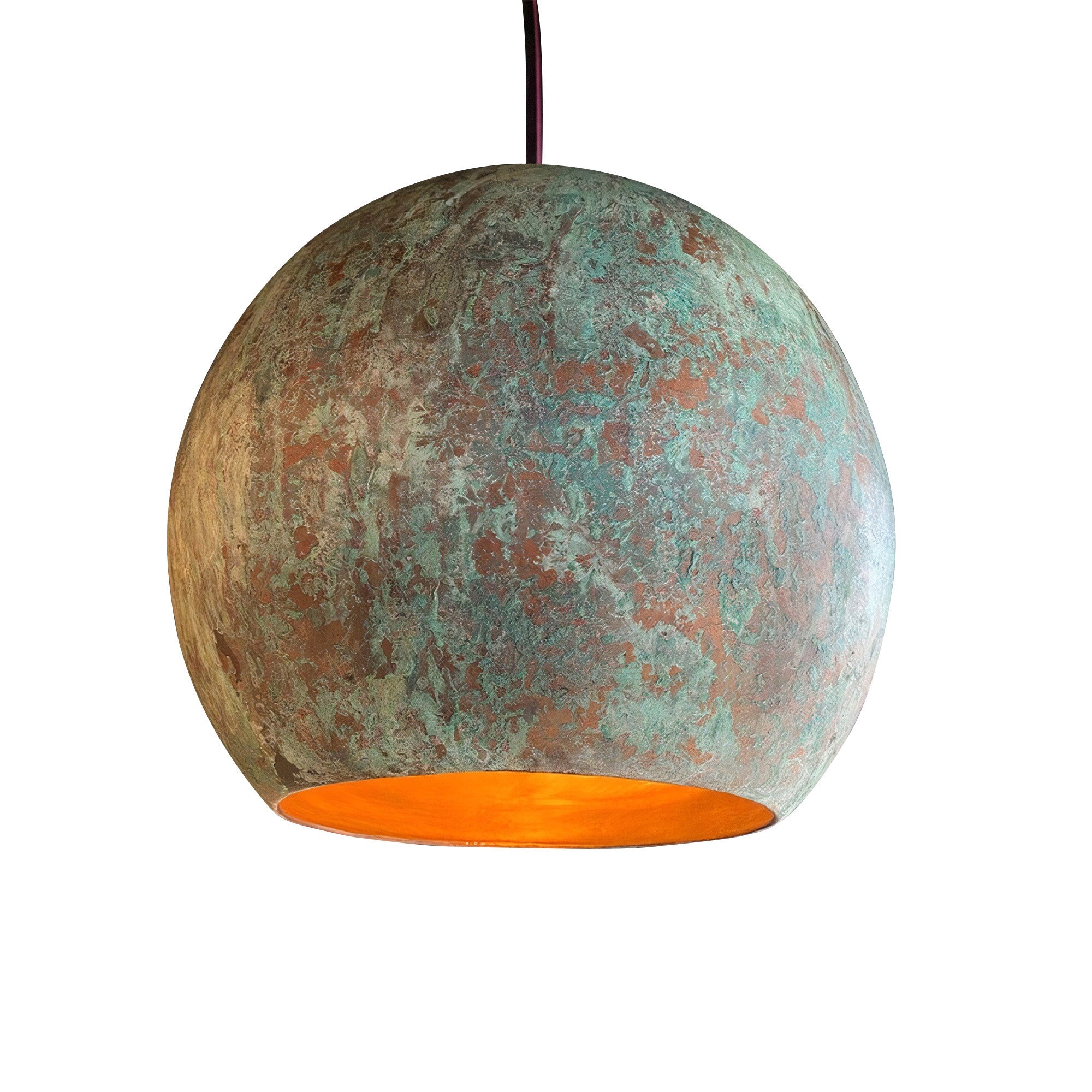 Copper Patina Pendant Light
