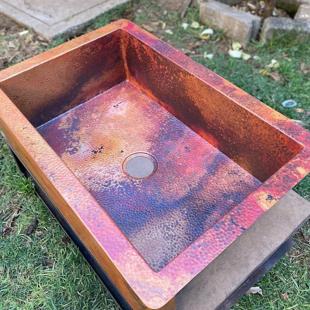 Undermount Copper Sink, Custom Copper Kitchen Sink, Antique Copper Farmhouse Sink, Solid Copper Kitchen Sink