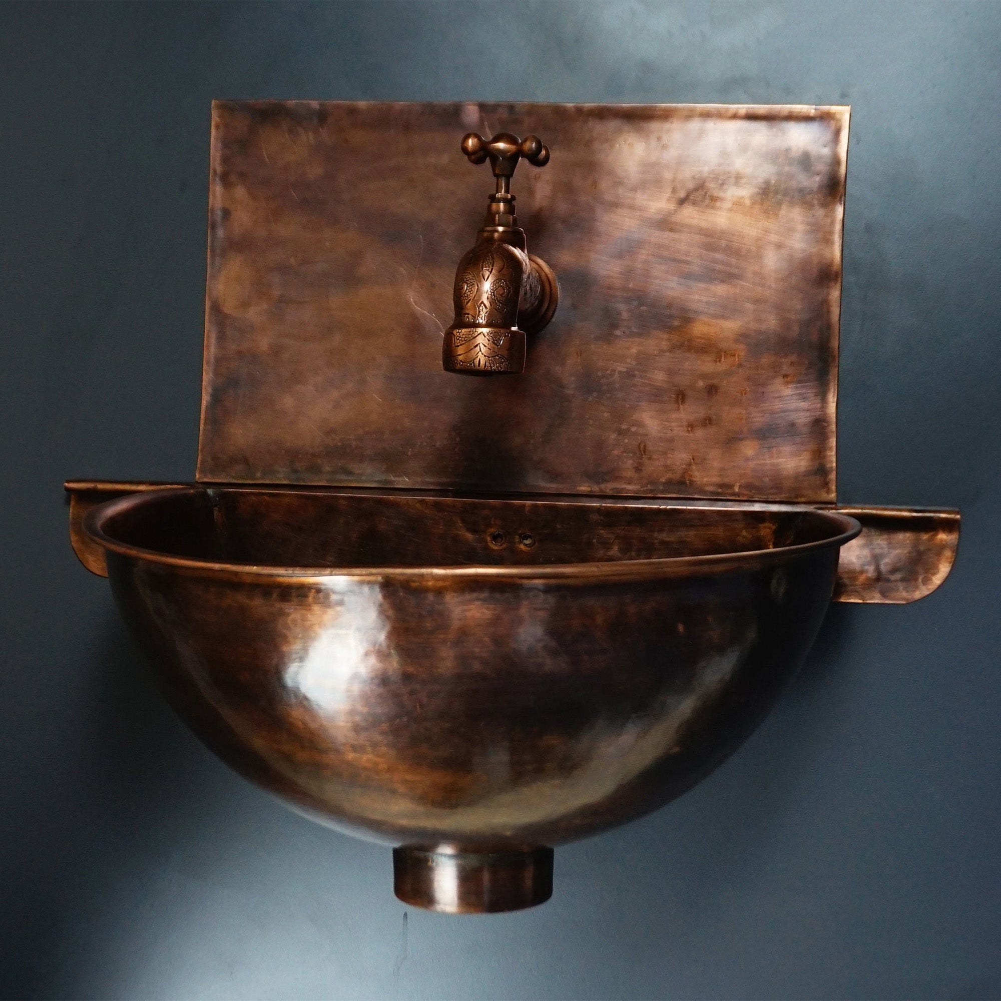 Copper Wall-Mounted Sink