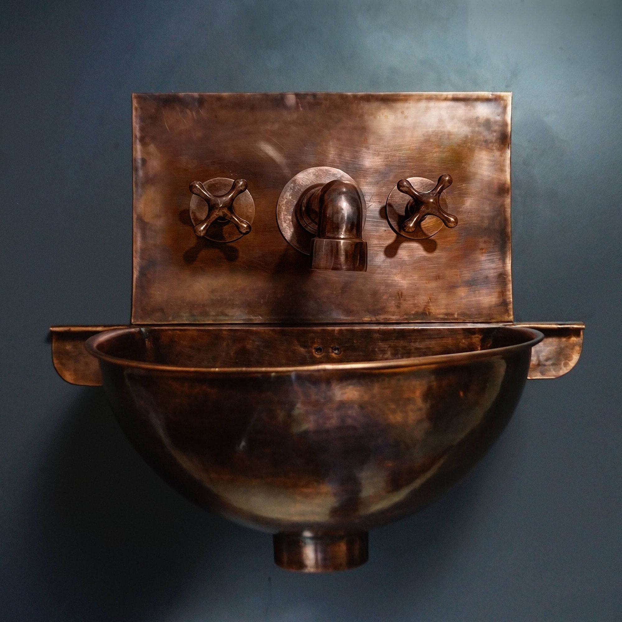 Copper Wall Mount Bathroom Sink