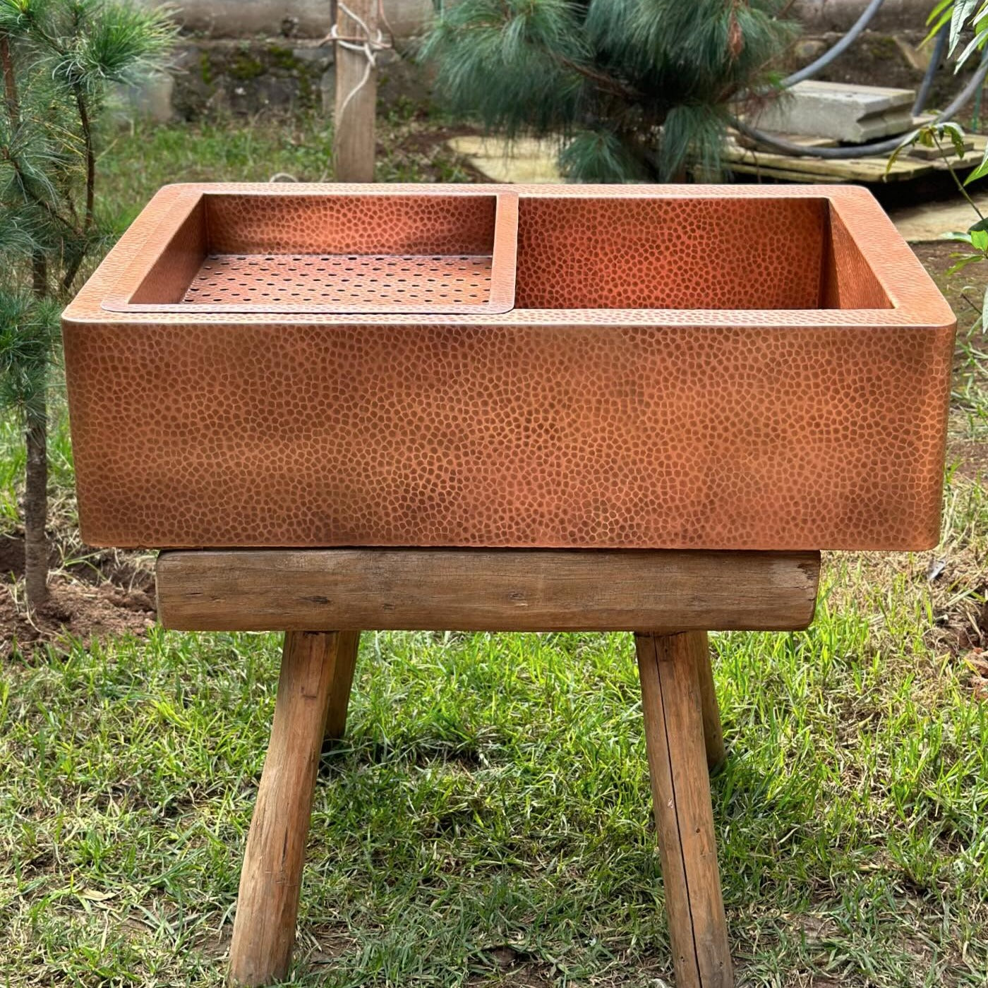 Double Wall Copper Farmhouse Sink