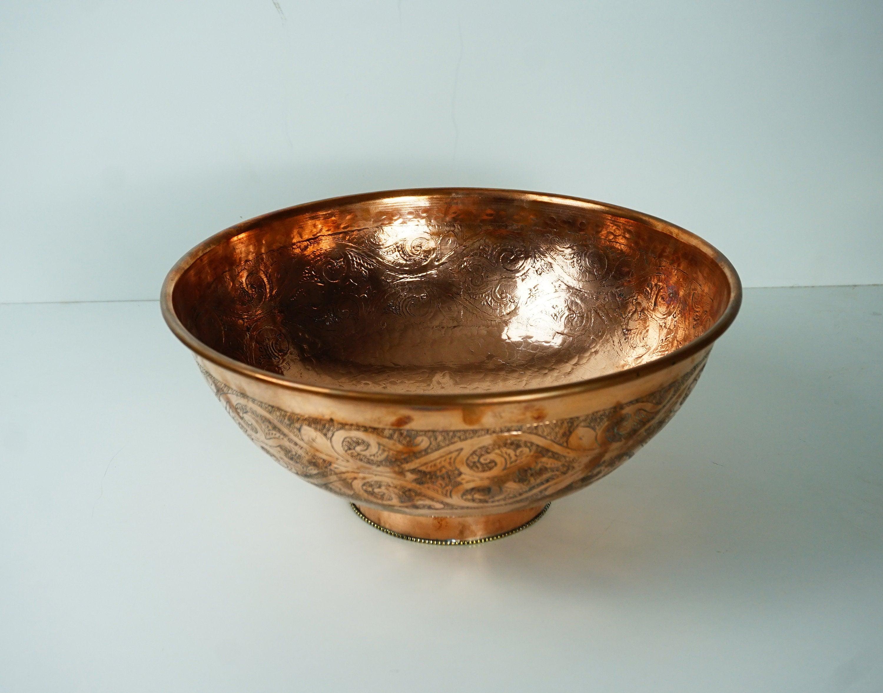 Ornate Copper Bathroom Sink
