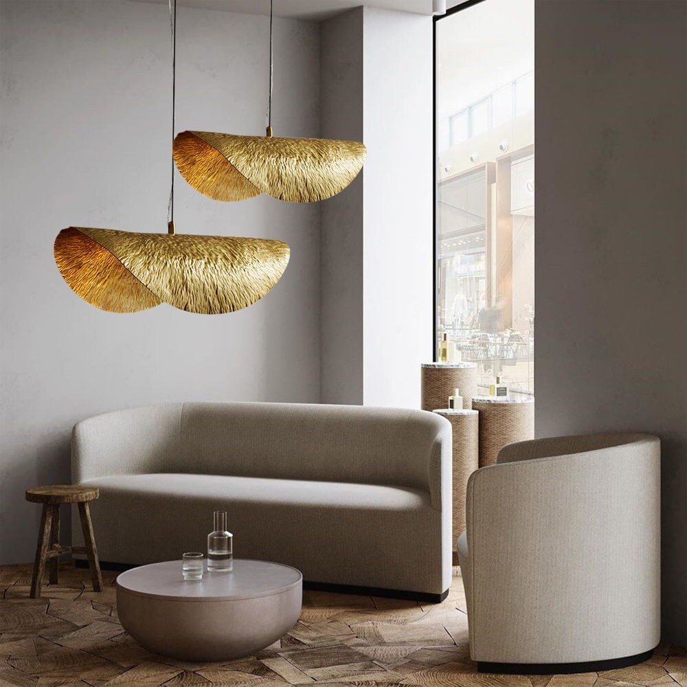 Gold Lotus Pendant Light