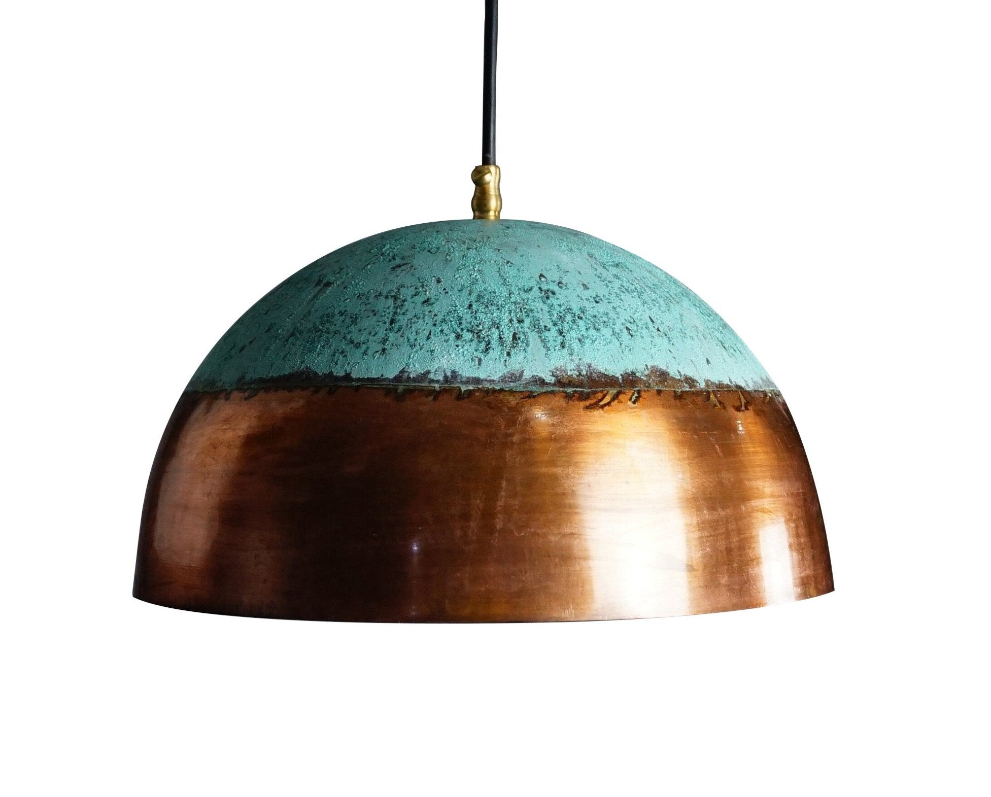 Green Patina Copper Pendant