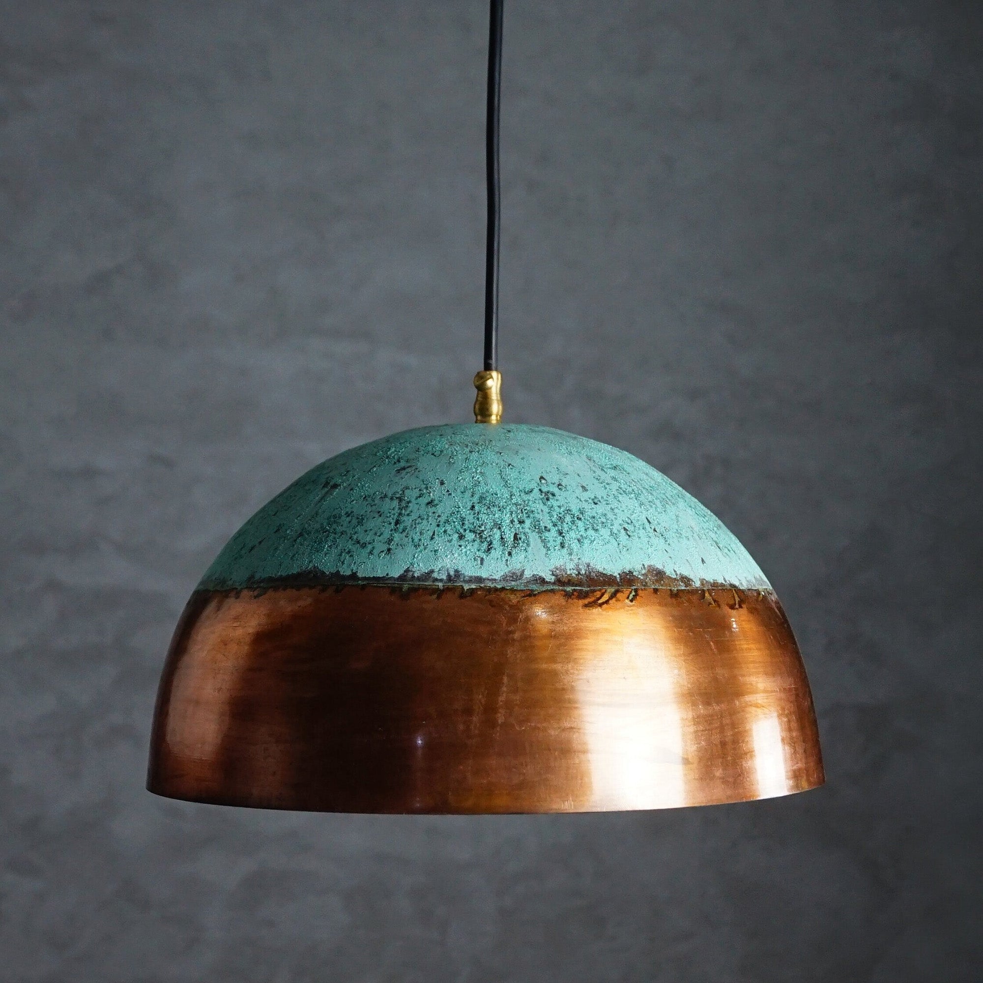 Oxidized Copper Pendant Light