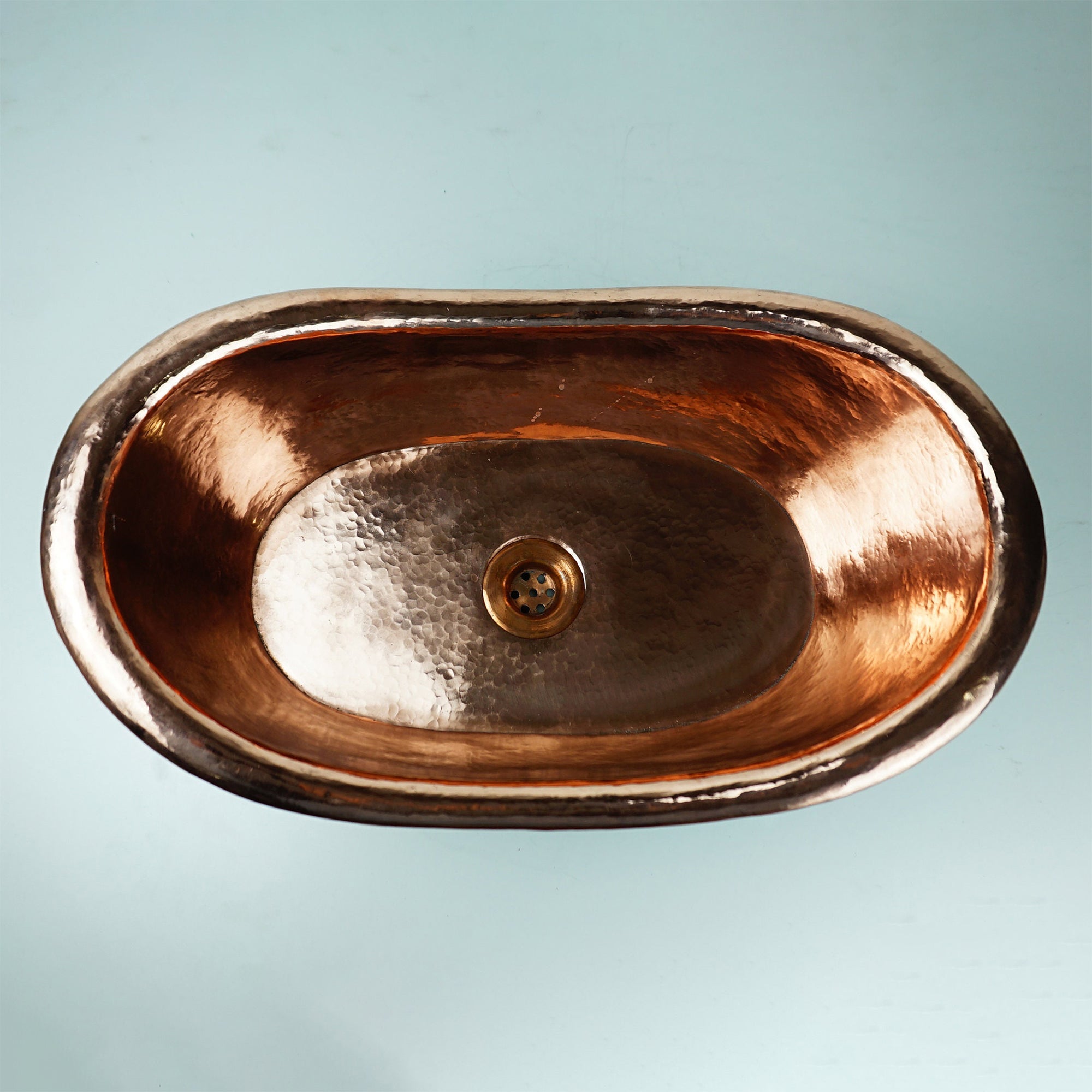 Aged Copper Vessel Sink Tub Style – Oxidized Green Patina Copper Bathroom Sink