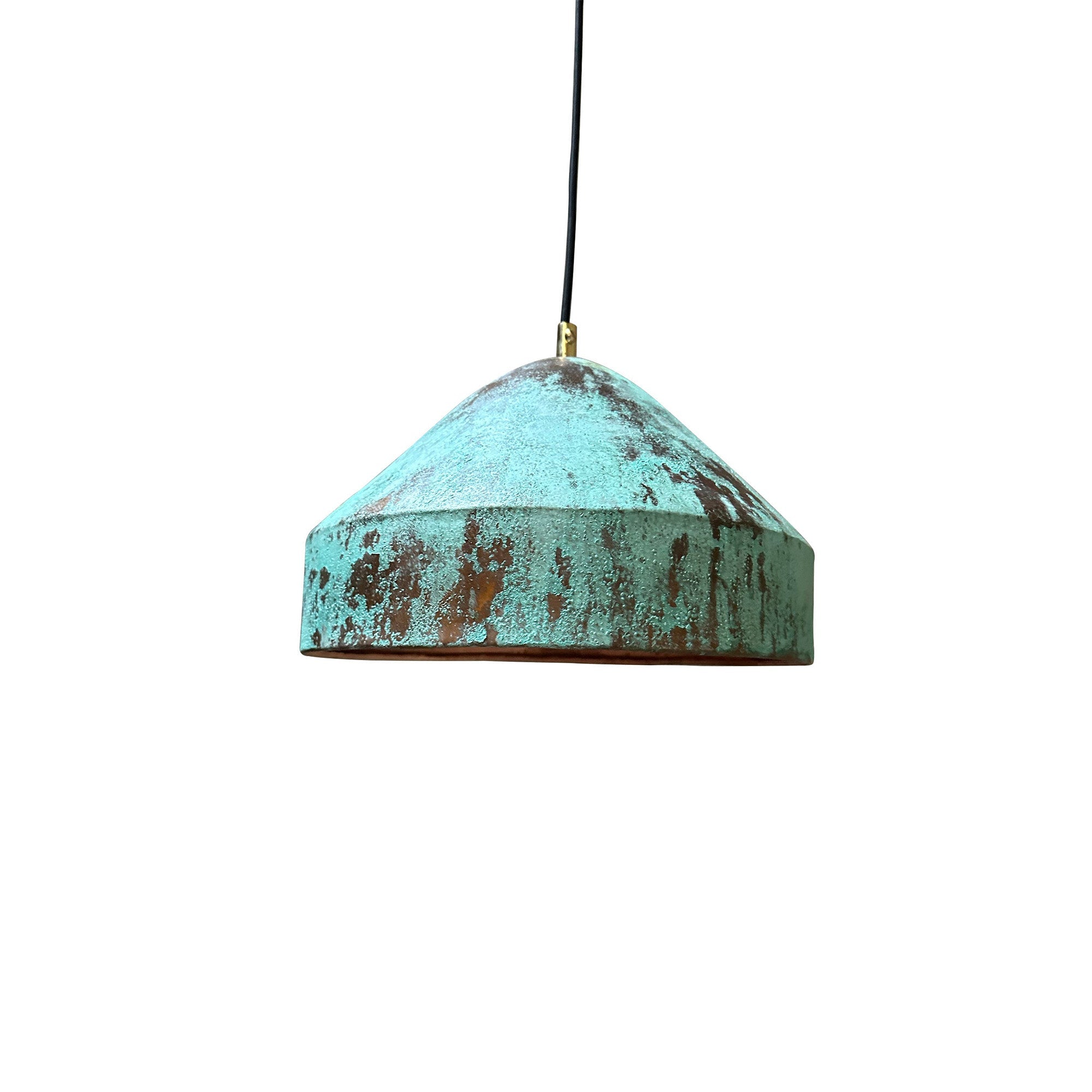 Green Patina Copper Pendant