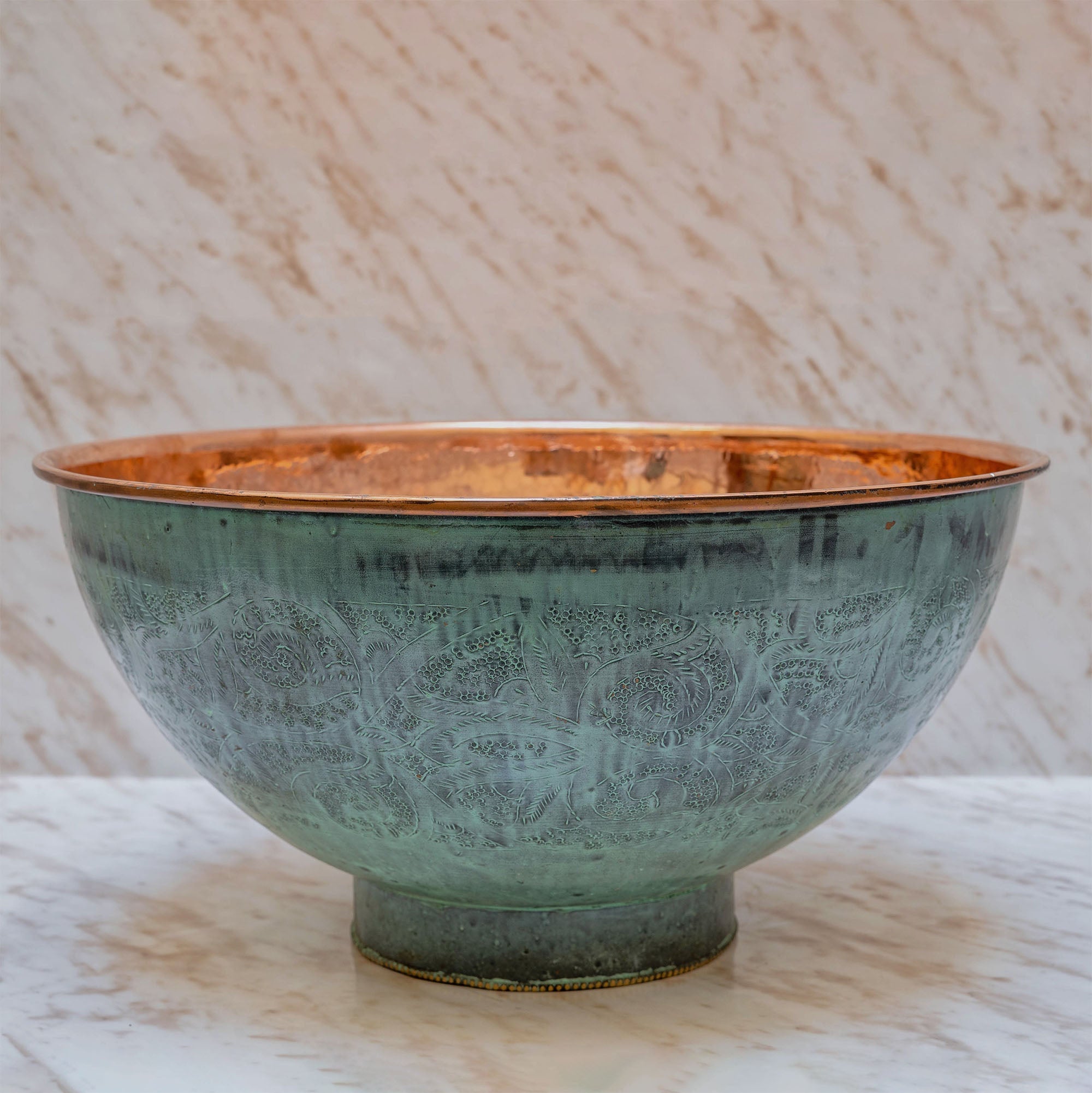 Handmade Oxidized Copper Vessel Sink