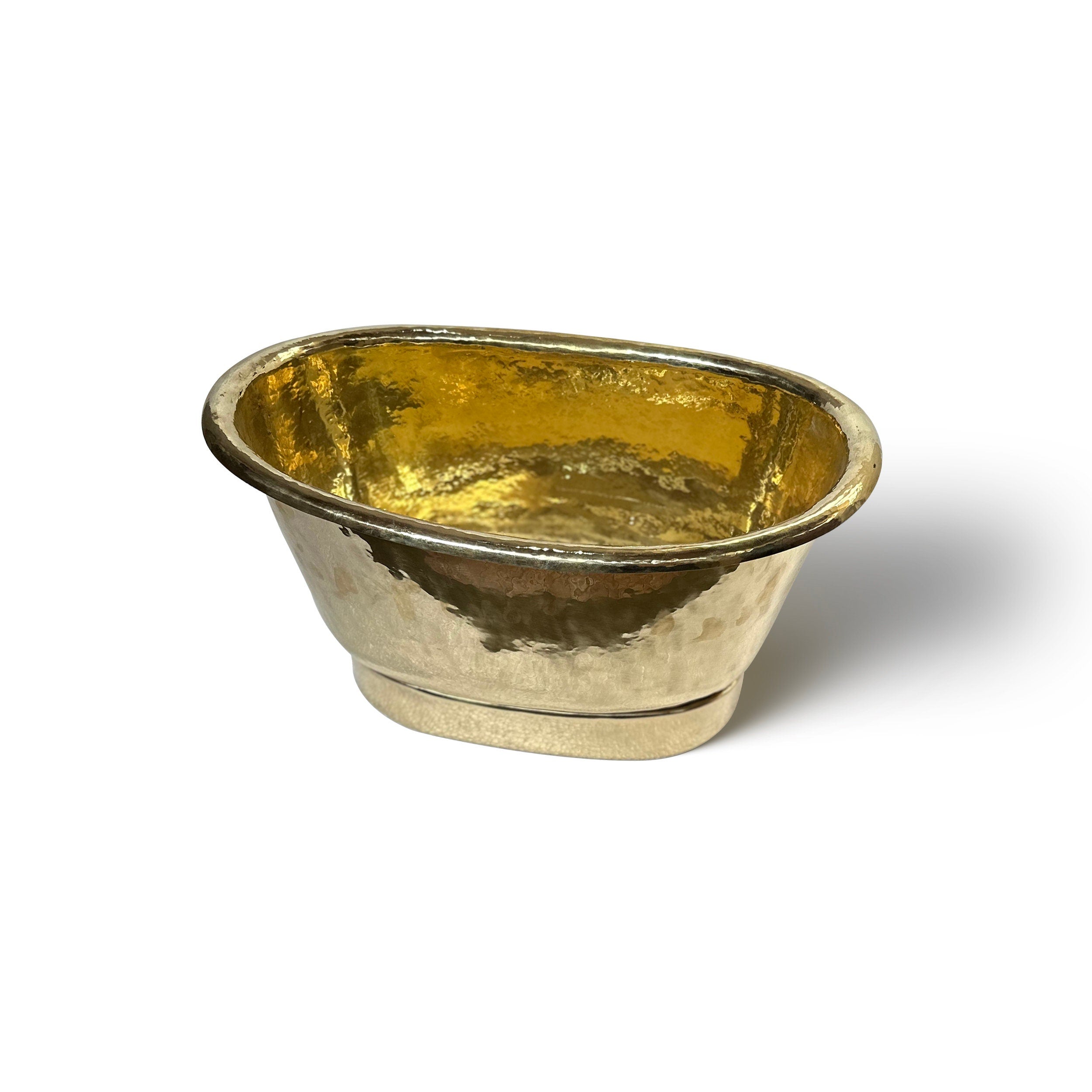 Hand-Hammered Brass Vessel Sink – Luxurious Bathroom Wash Basin