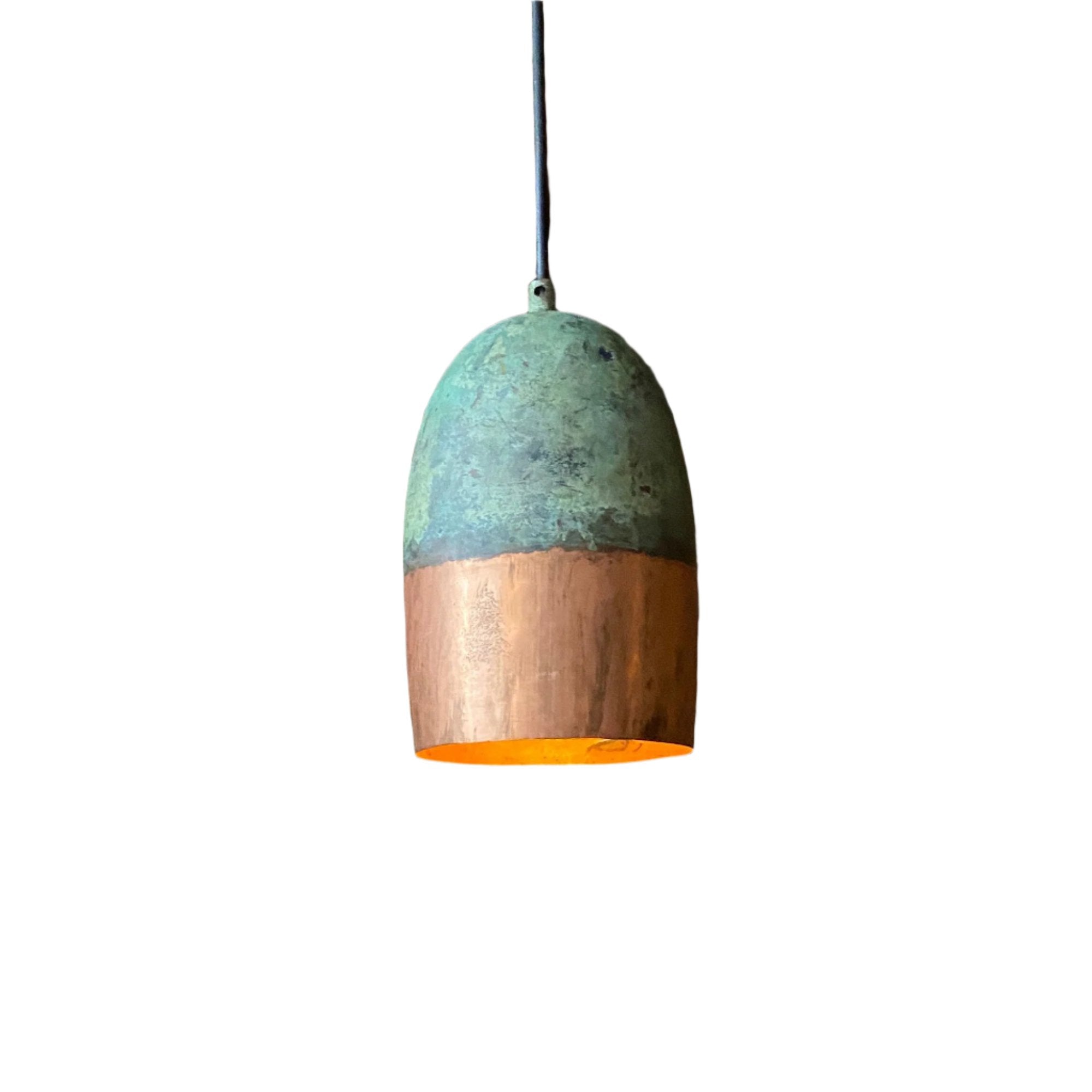 Handmade Oxidized Copper Pendant Light