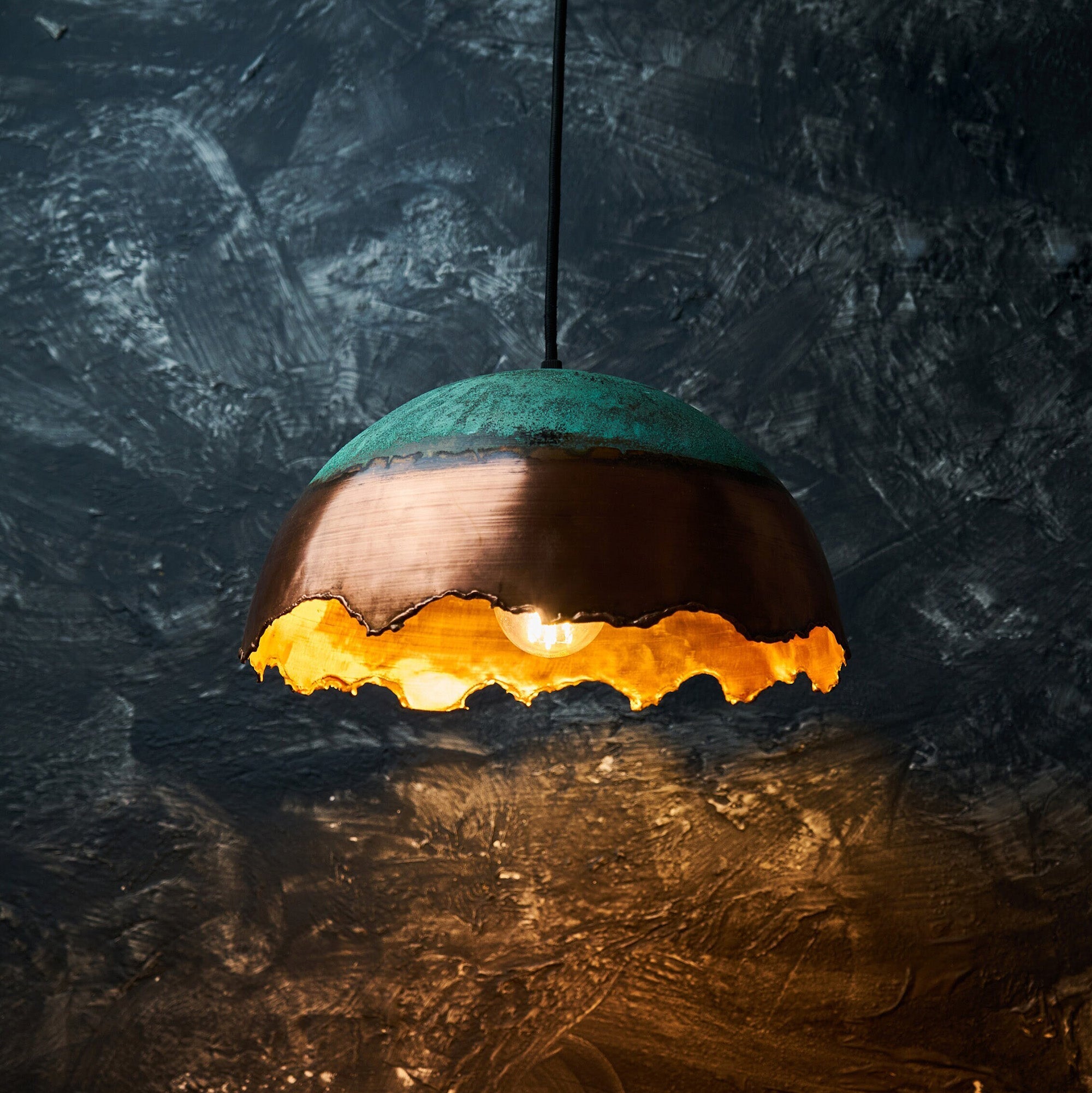Patina Copper Hanging Lamp