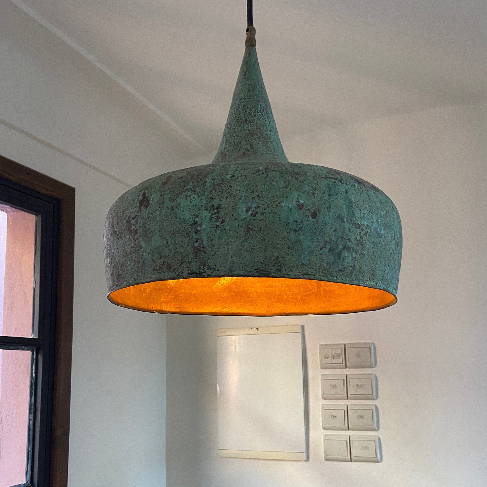 Copper Hanging Light Fixture