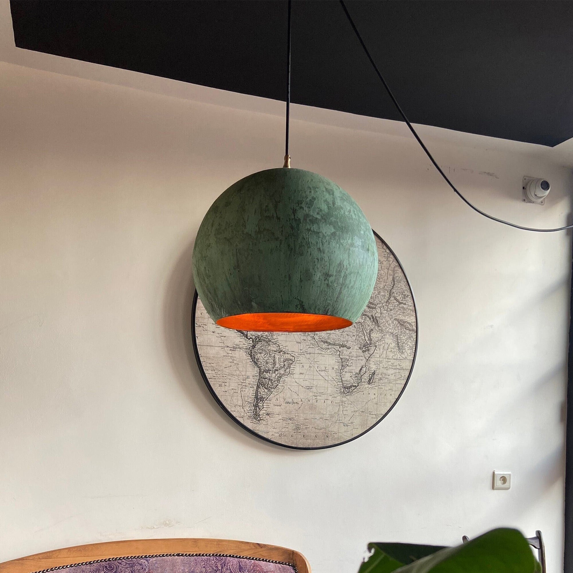  Oxidized Copper Pendant Light