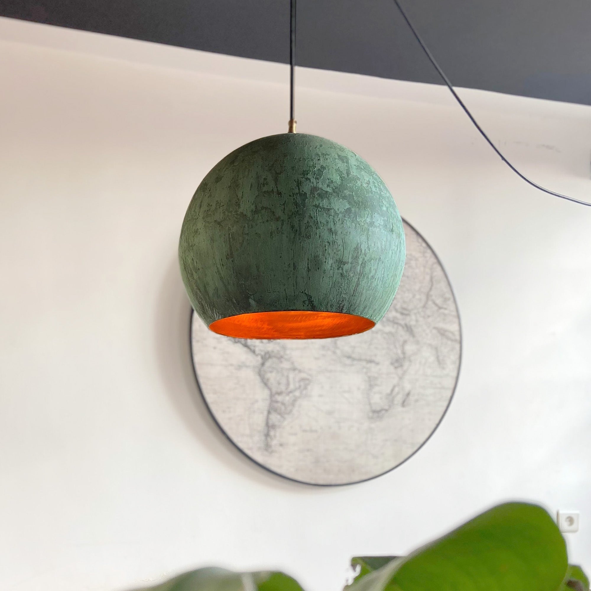 Copper Round Pendant Light