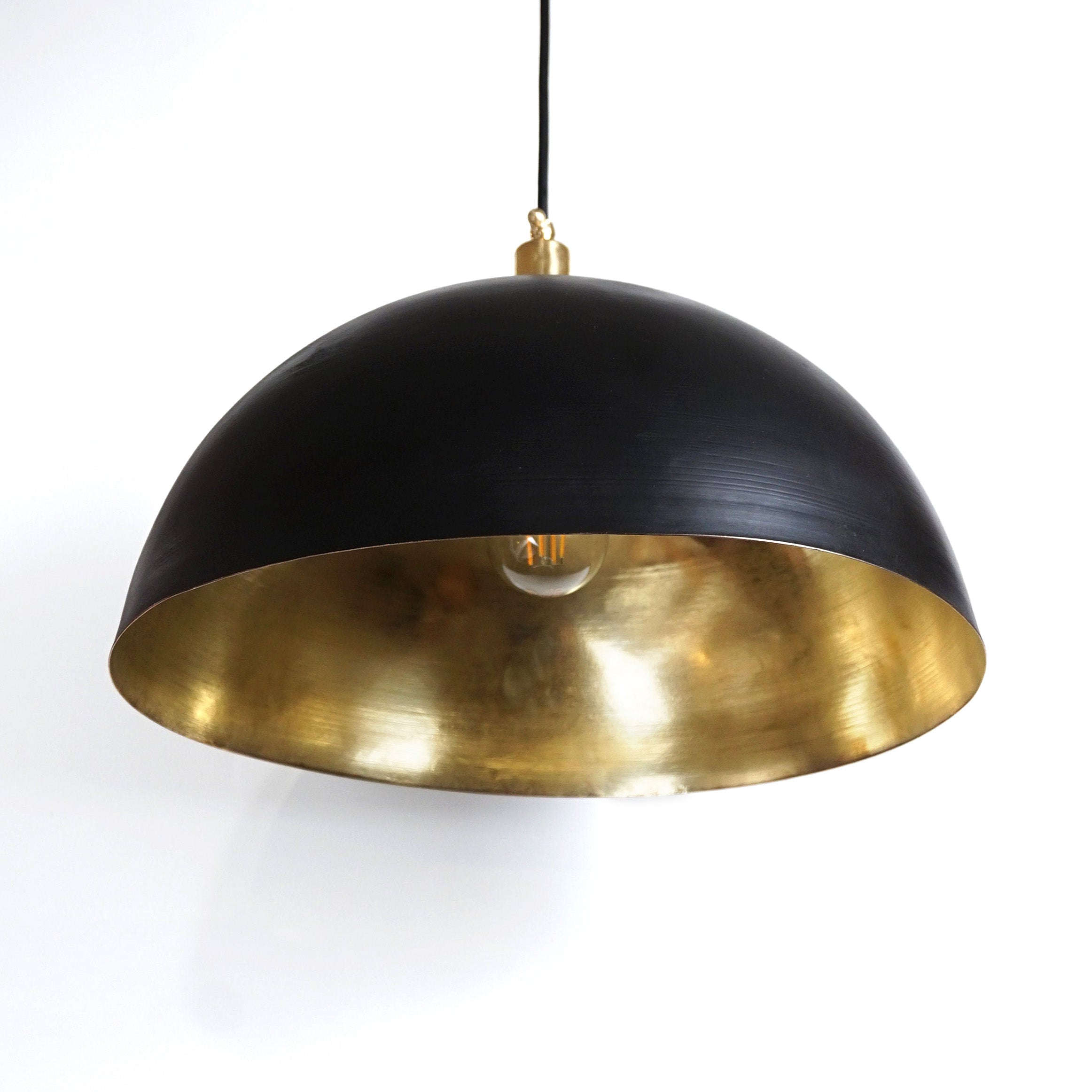 Brass Farmhouse Dome Chandelier – Classic Pendant Light for Kitchen Island