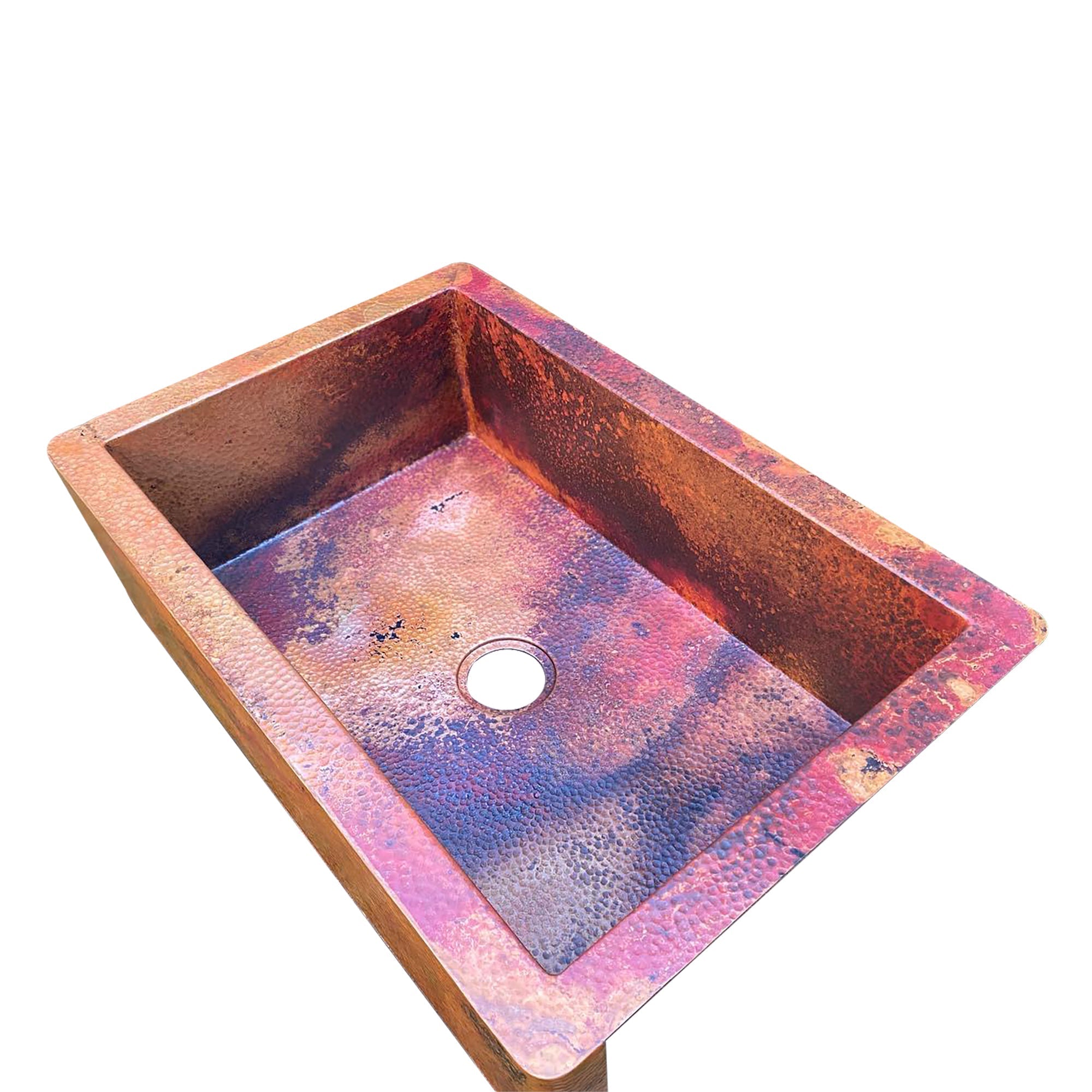 Rustic Farmhouse Kitchen Sink, Large Copper Sink