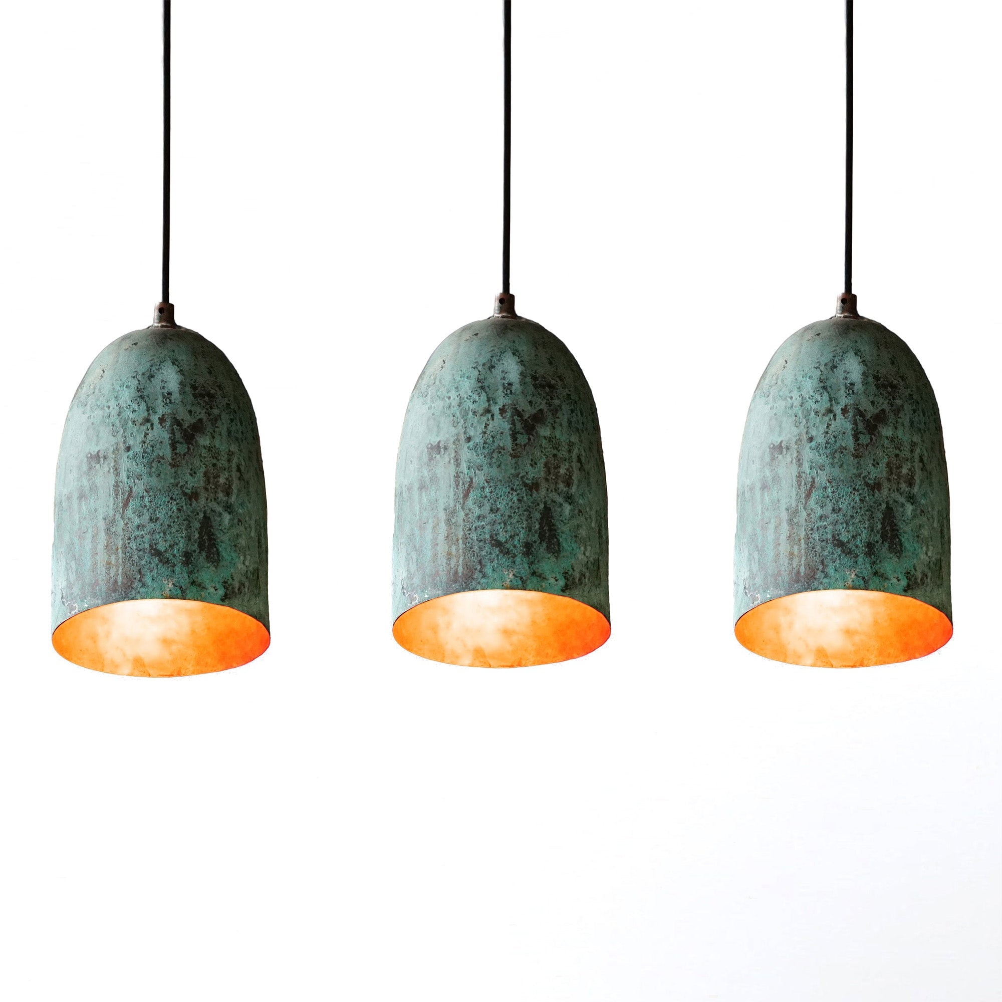 Handmade Copper Pendant Light Set