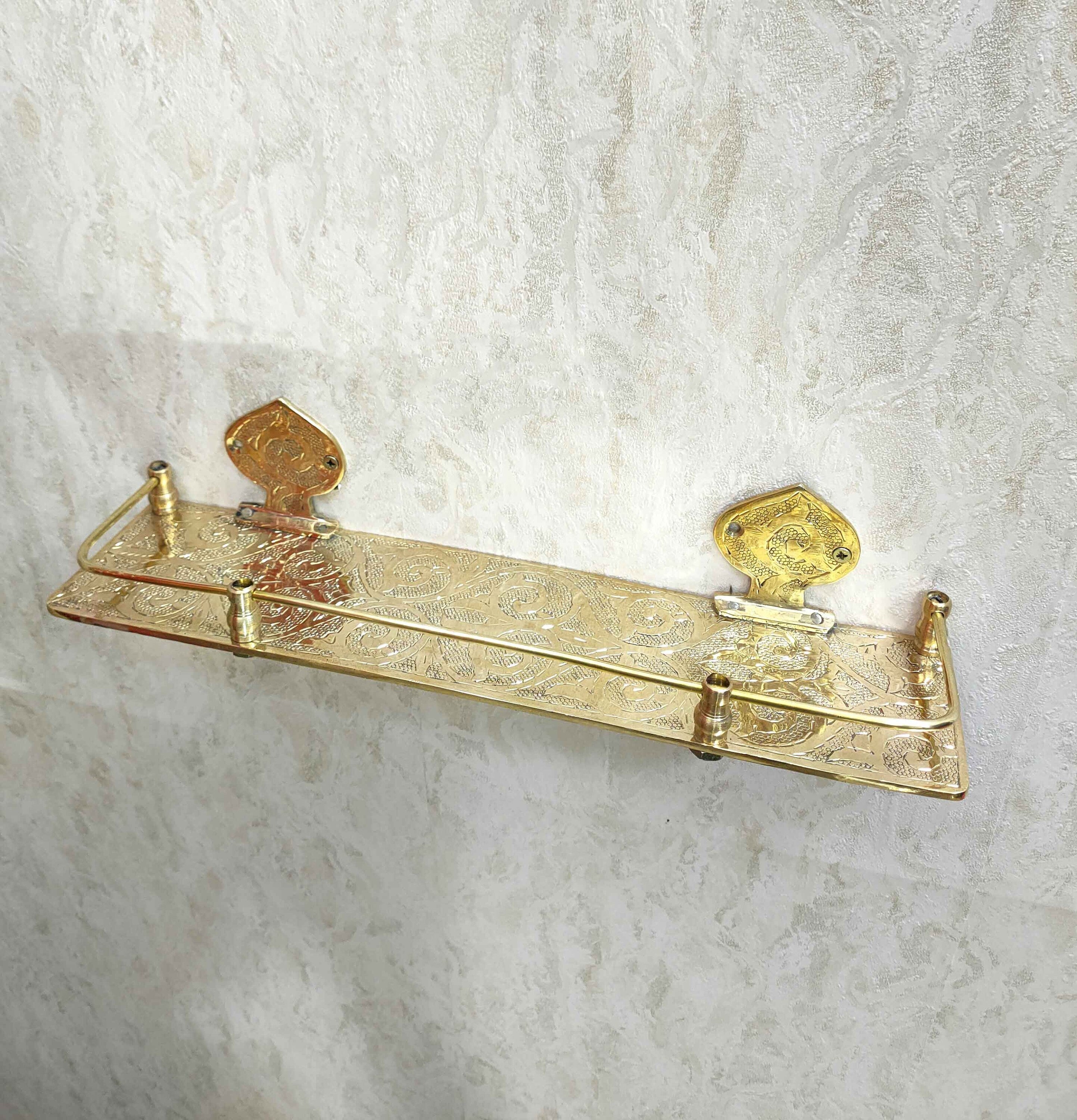Solid Brass Wall Shelf
