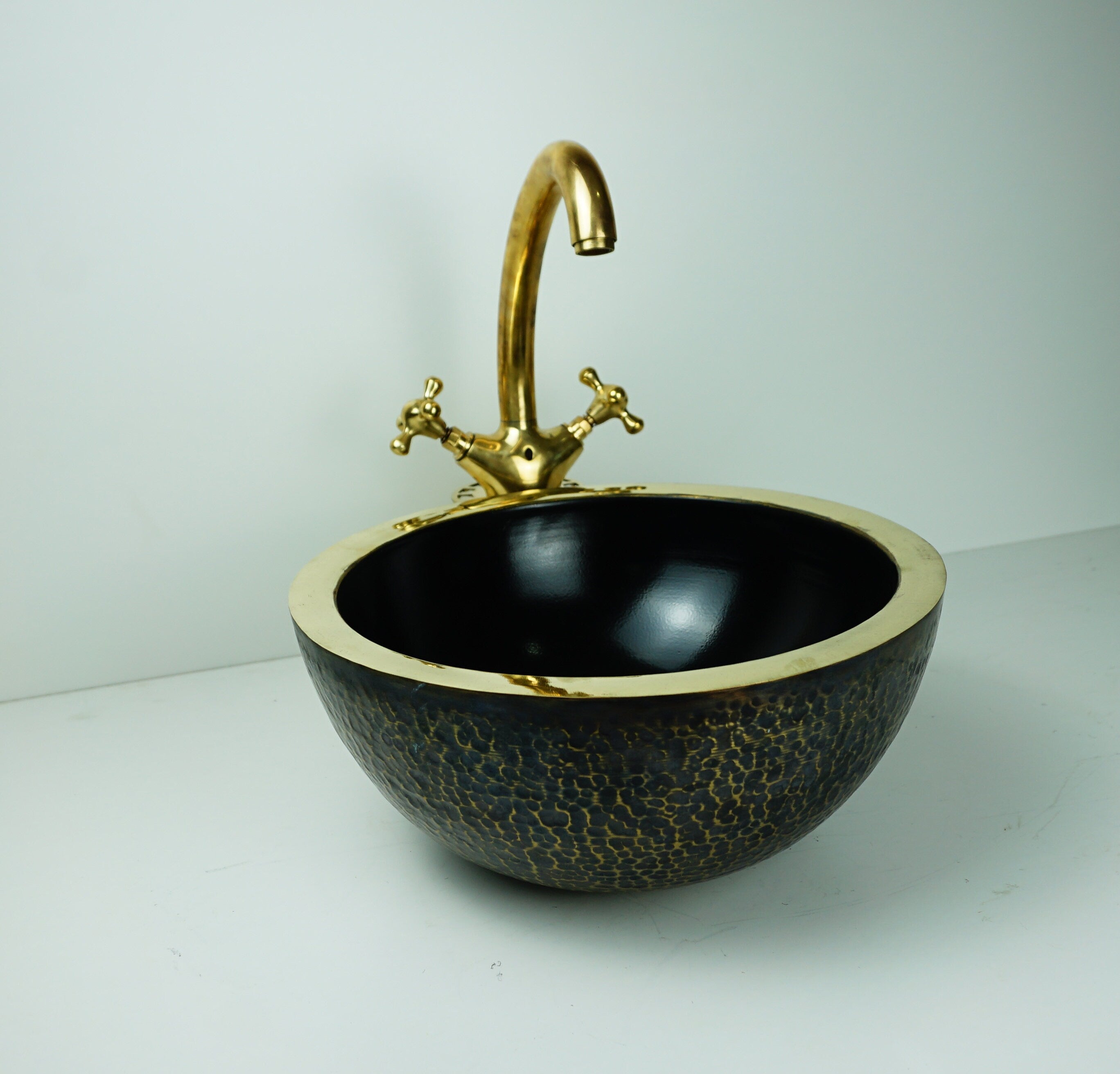  Top-Mount Brass Bathroom Sink