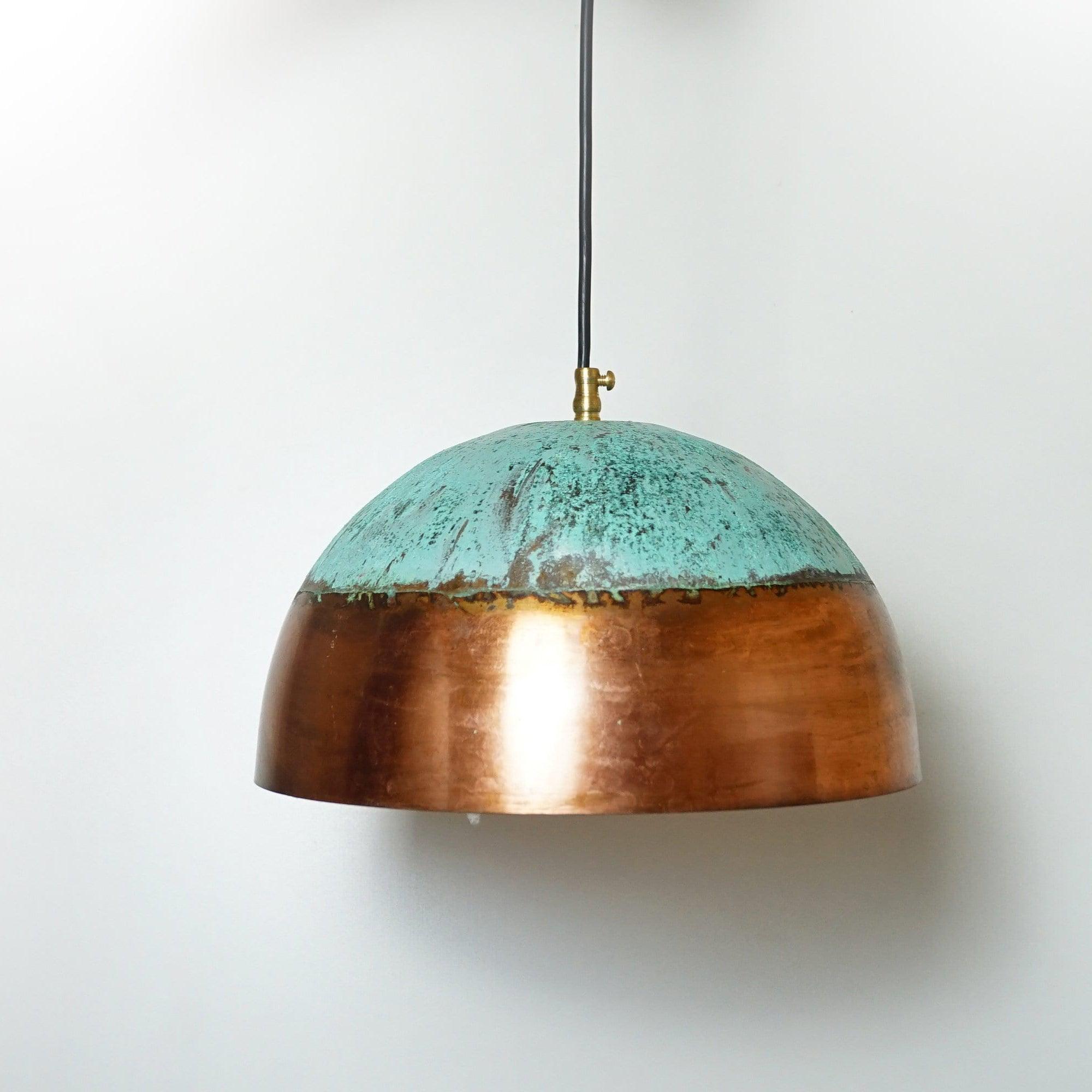 Verdigris Copper Farmhouse Pendant Light

