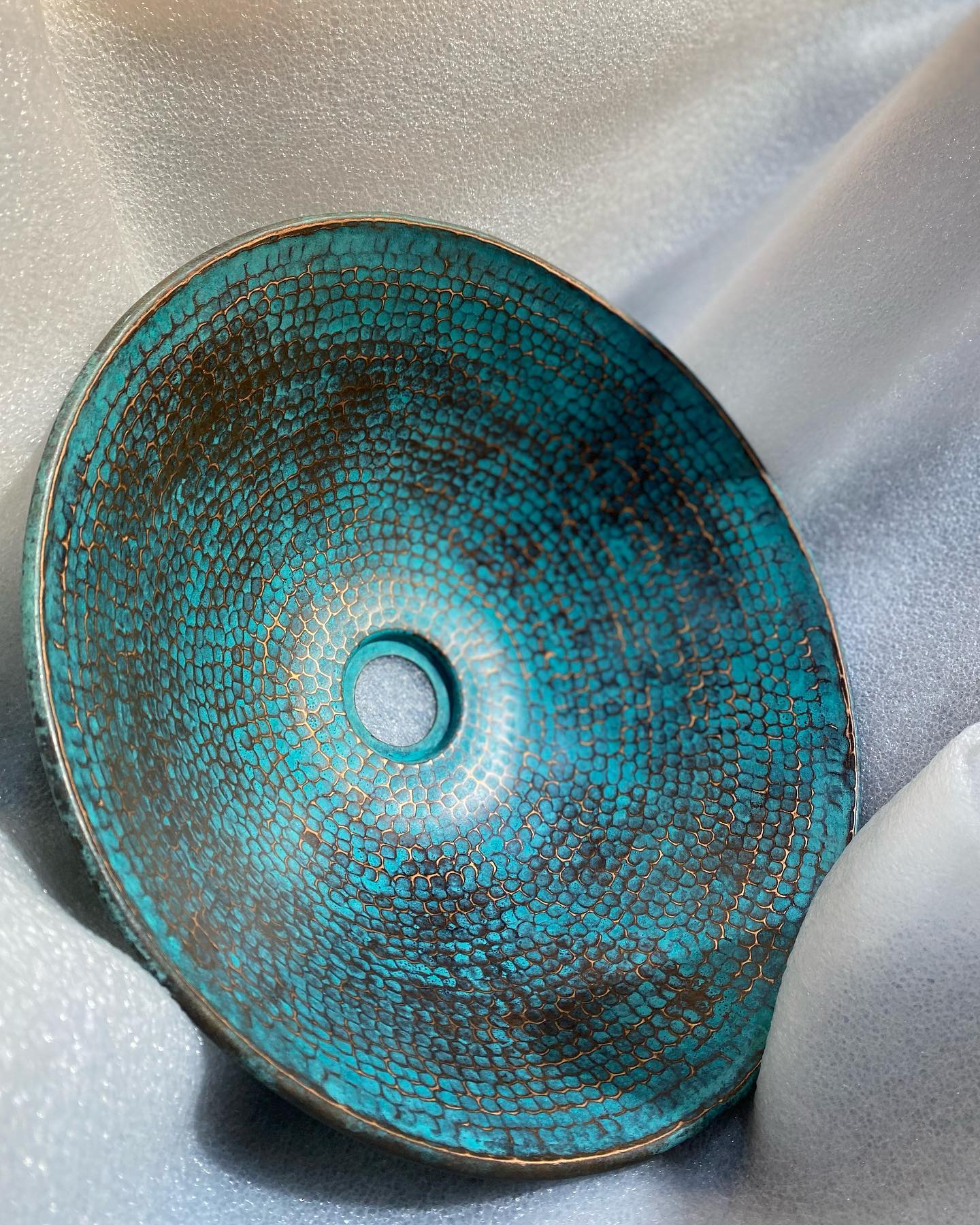 Green Patina Copper Sink,
