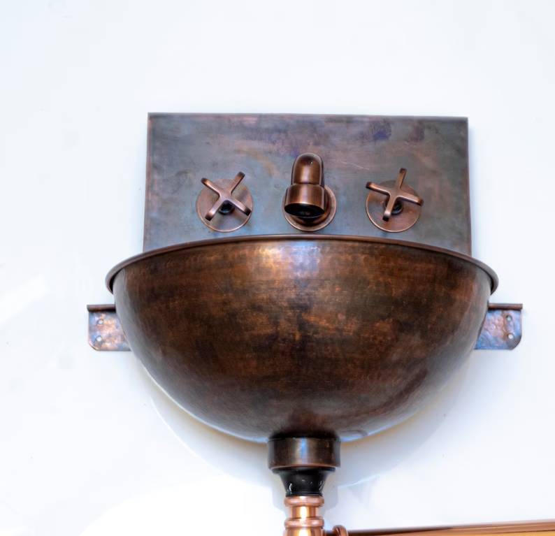  Vintage Copper Basin, Small