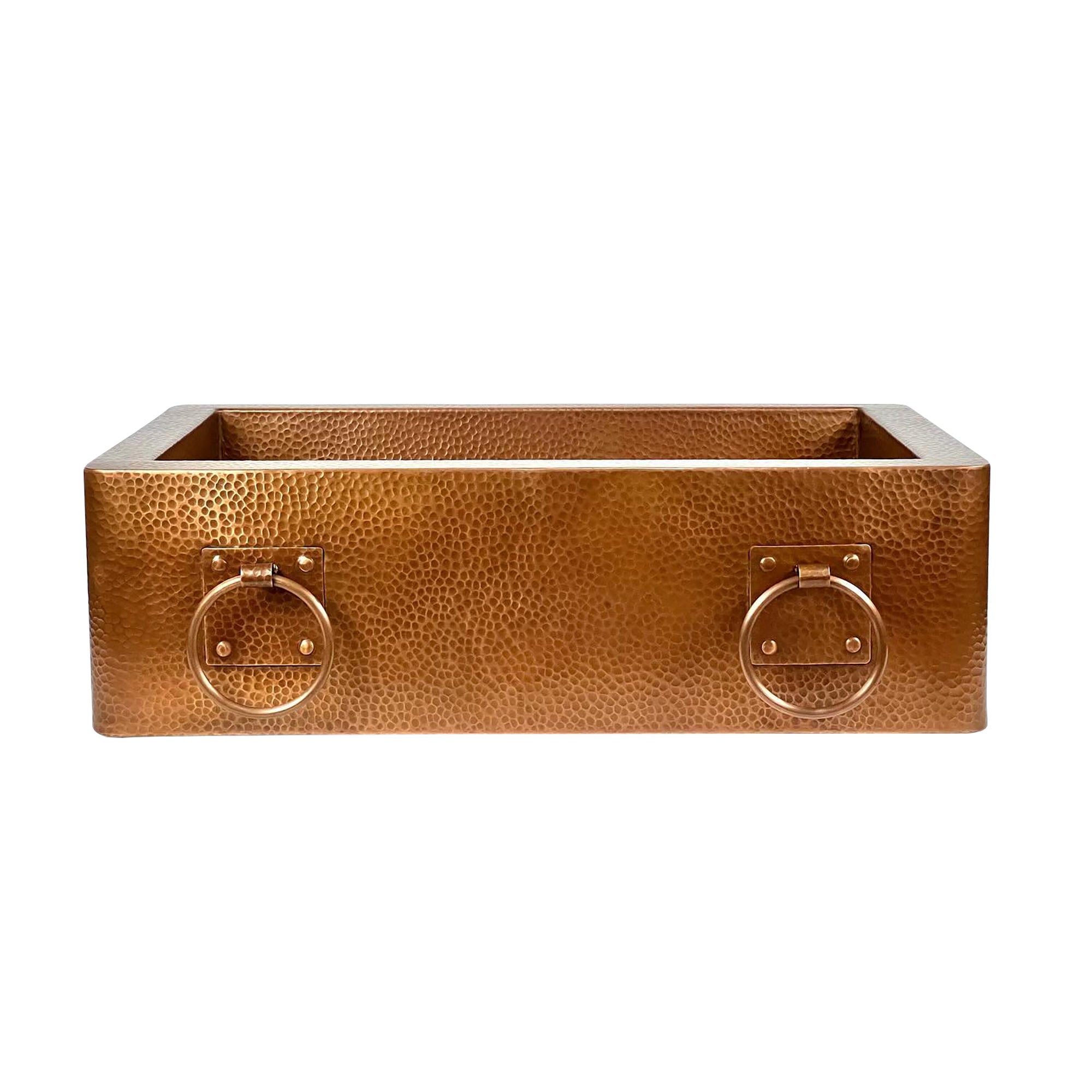 Single-bowl copper kitchen sink
