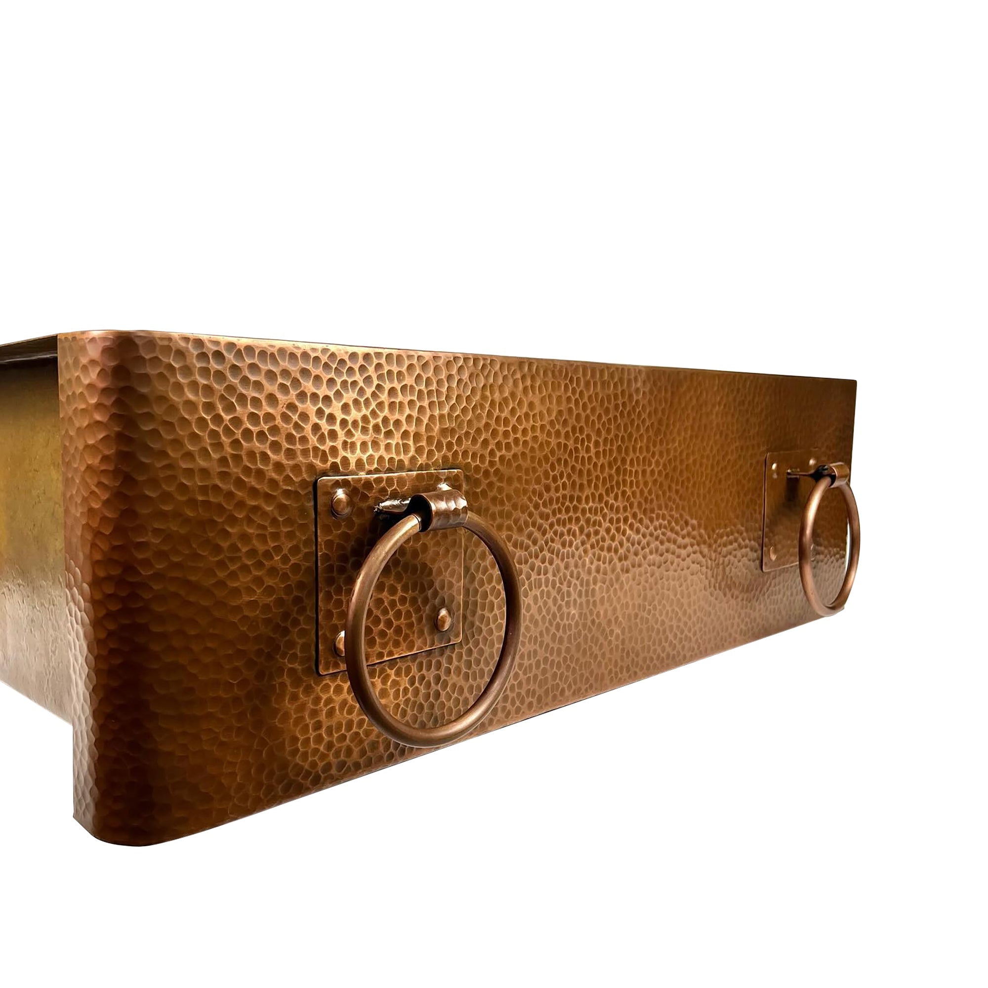 Rustic copper apron sink
