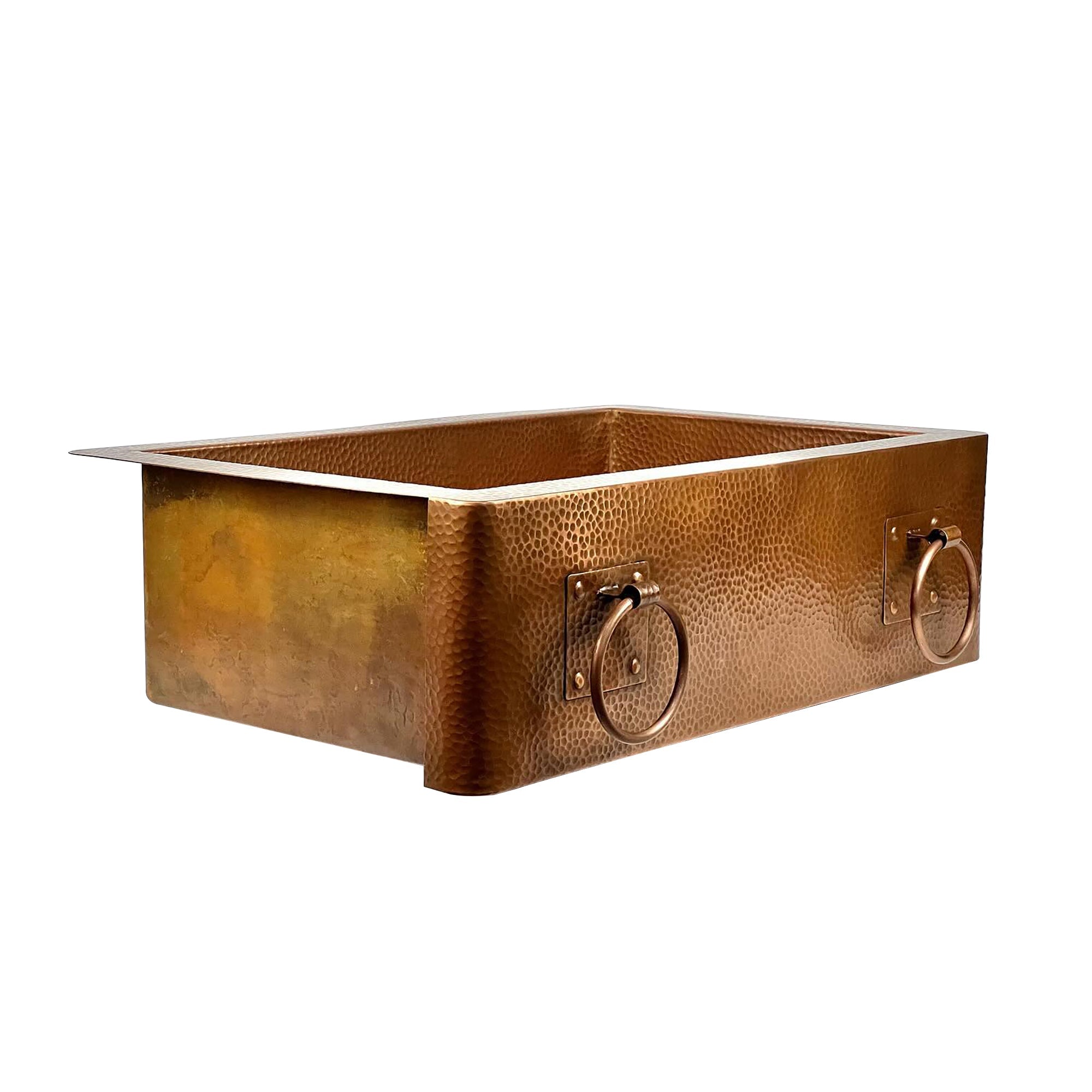 Hammered copper farmhouse sink
