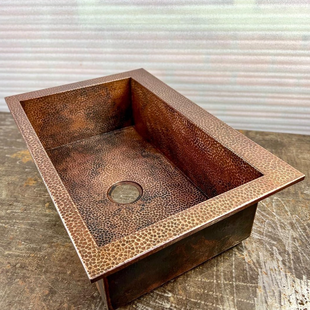 Handmade copper kitchen sink
