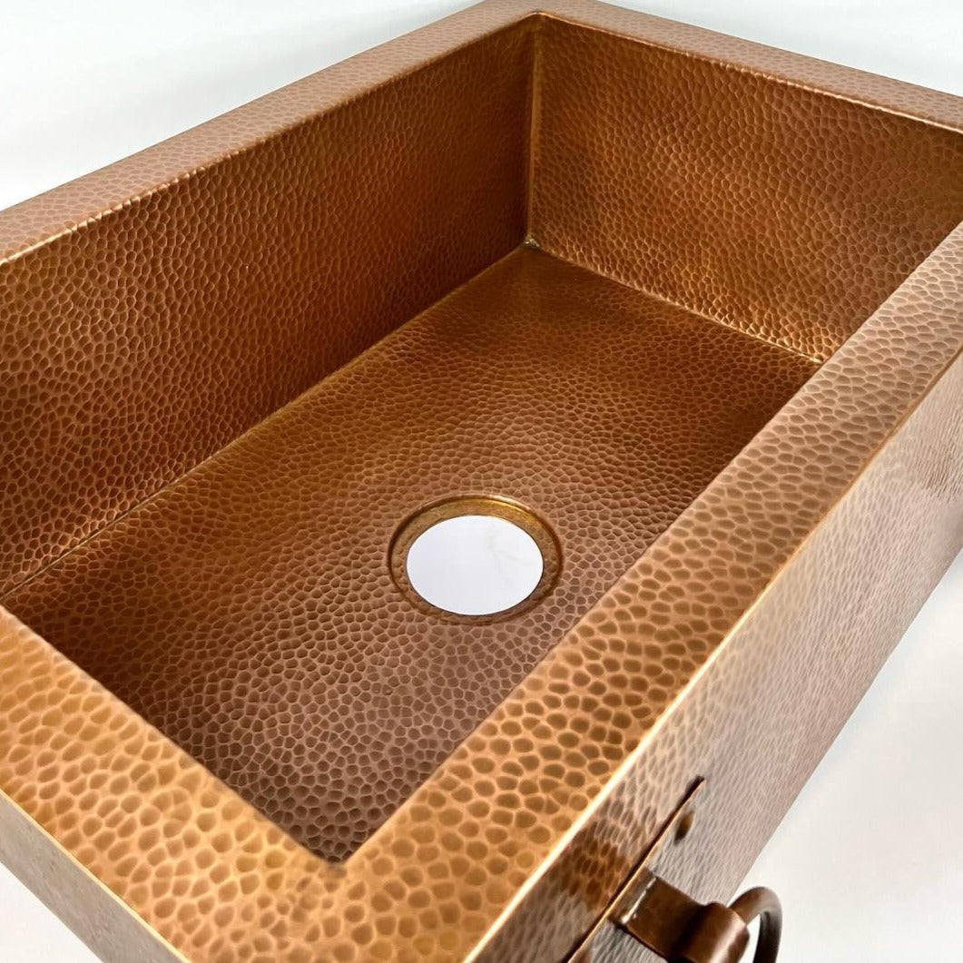 Custom copper kitchen basin
