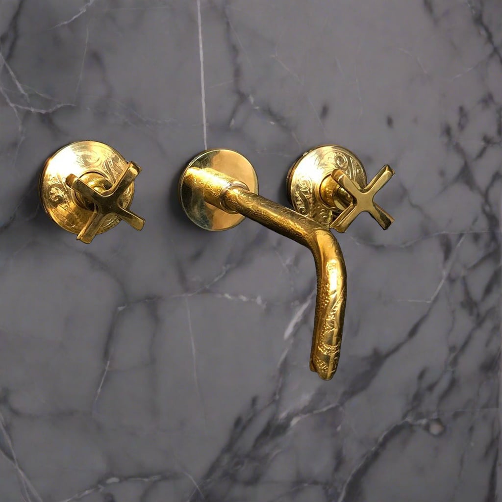Handmade Brass Wall Faucet