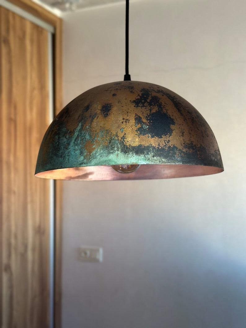 Handcrafted Copper Dome Pendant Light
