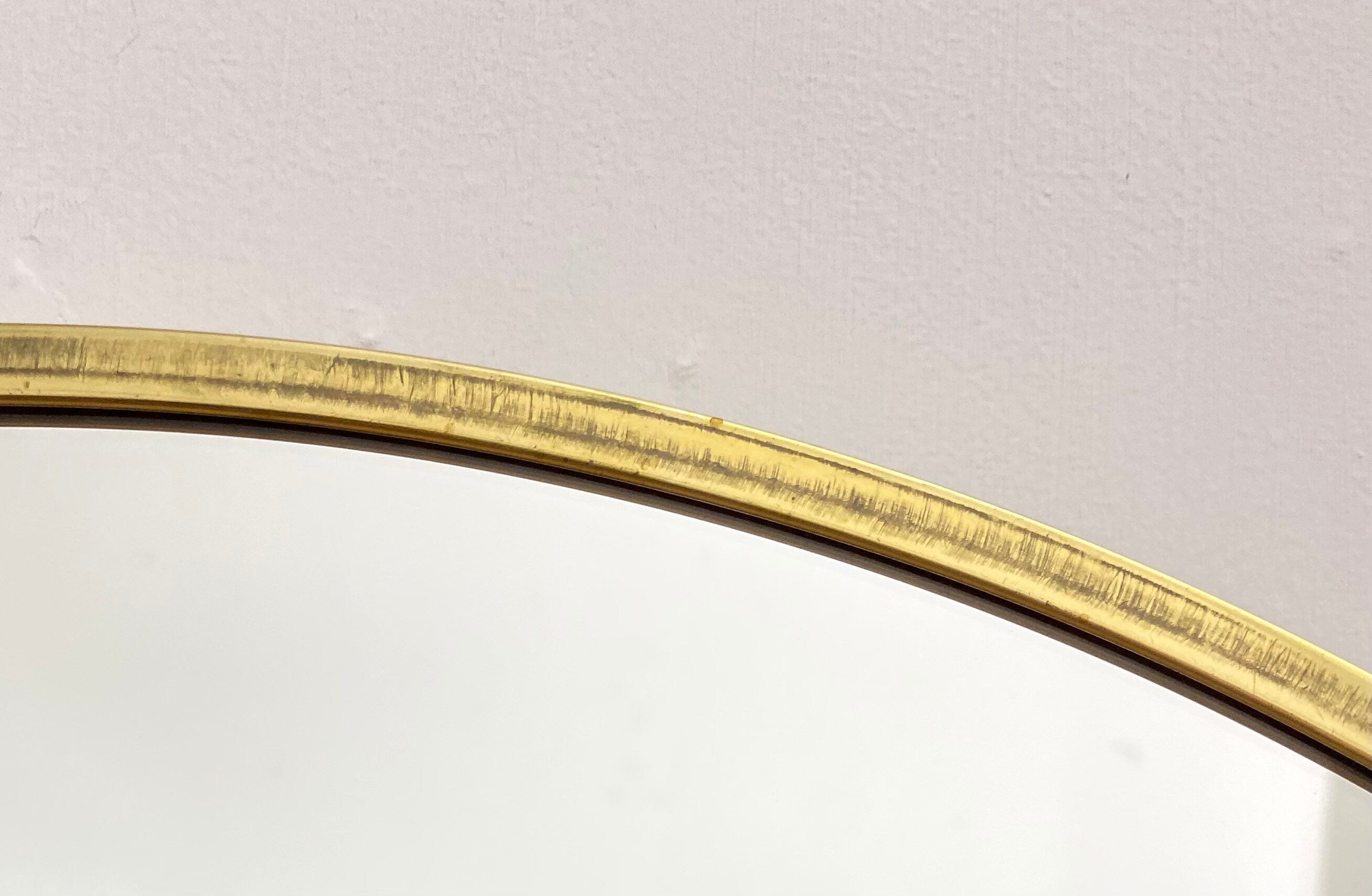 Modern Brass Mirror,