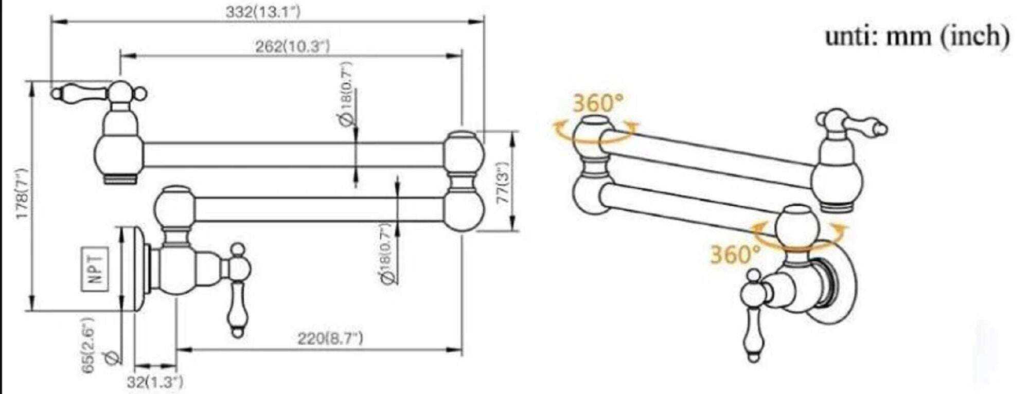 Space-Saving Kitchen Faucet
