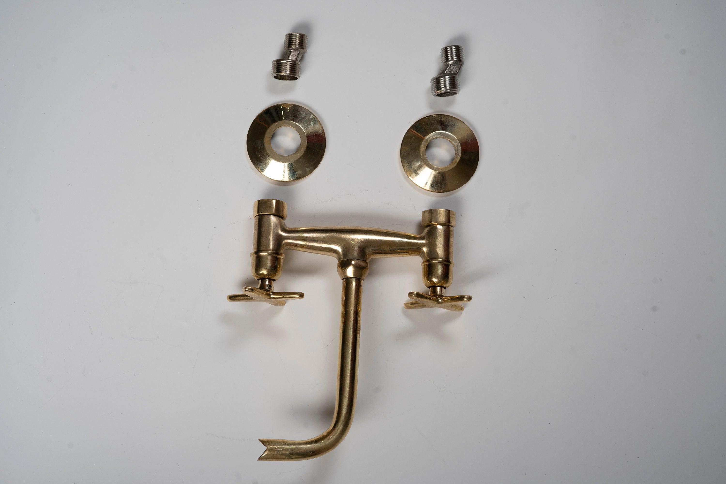 Timeless Brass Wall-Mounted Faucet
