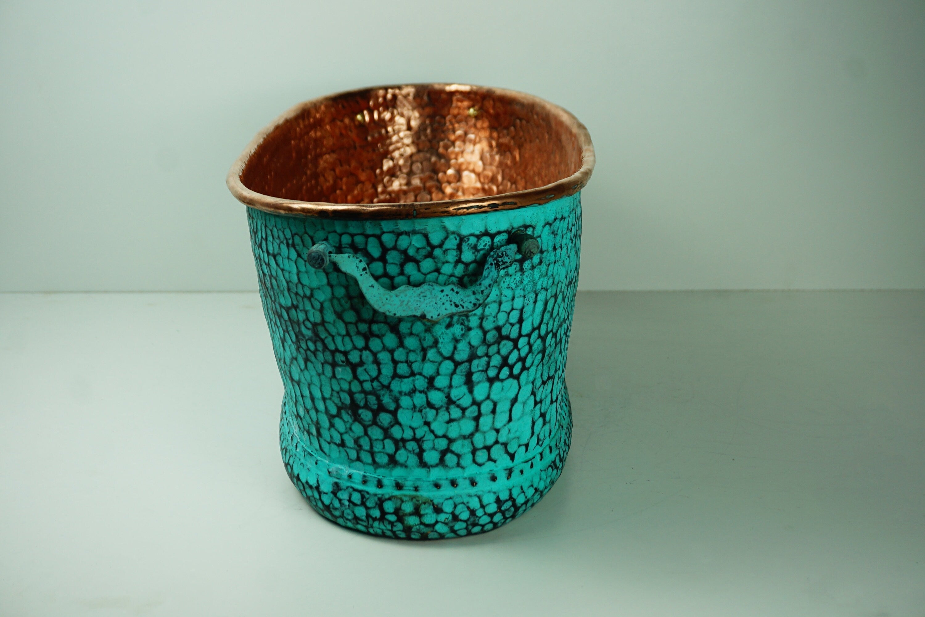 Hammered Copper Ice Bucket
