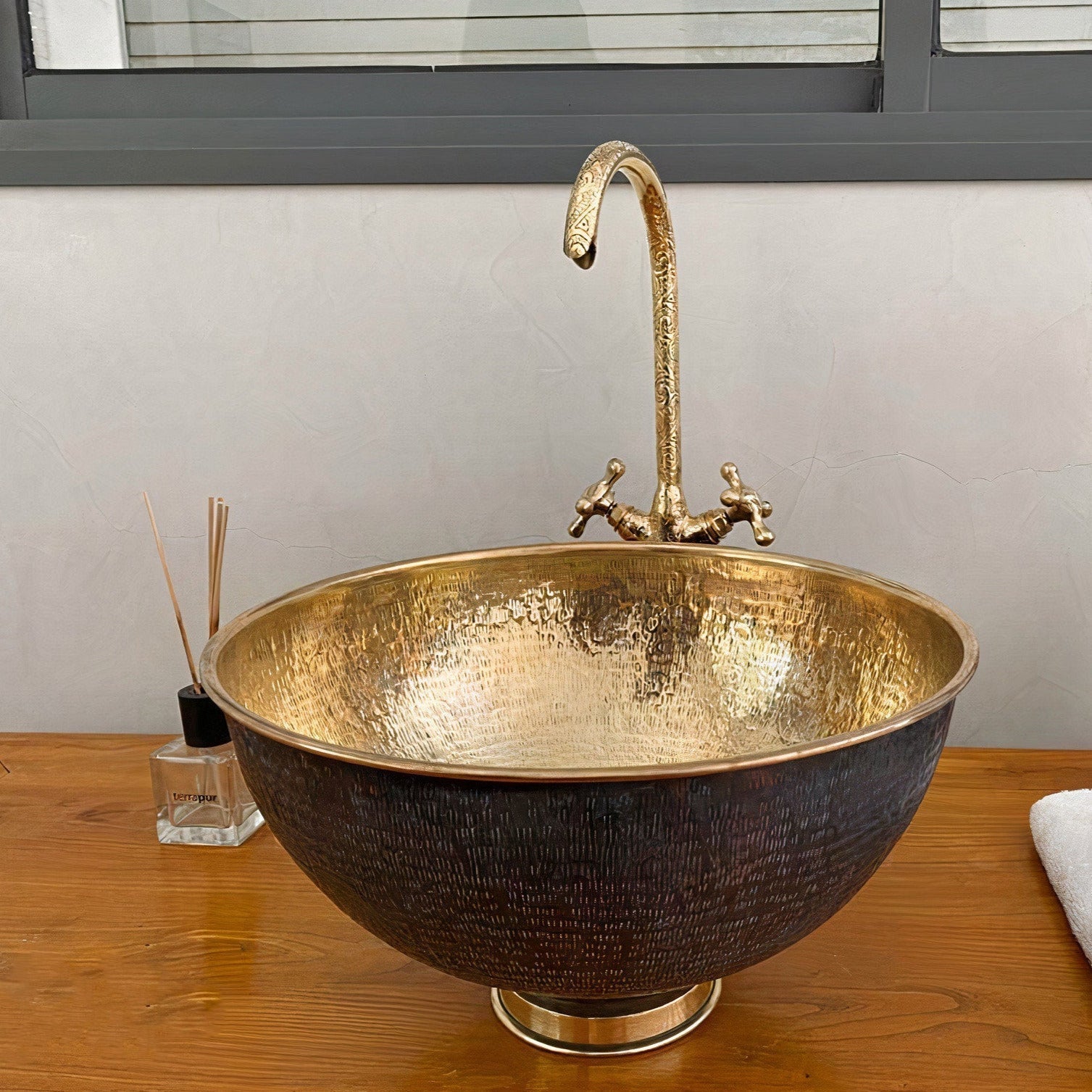 Handmade brass sink

