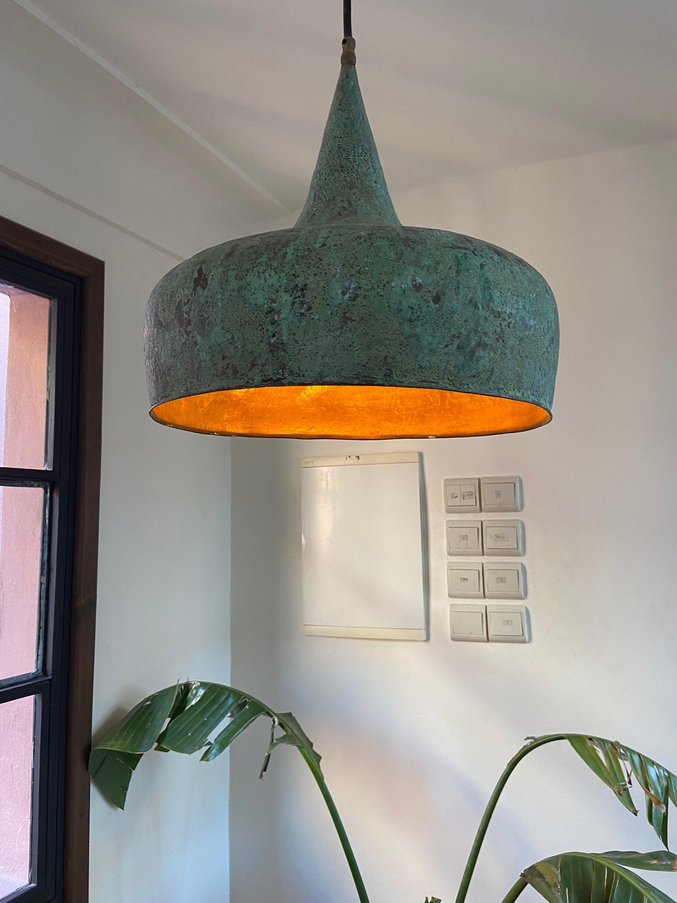 Handcrafted Rustic Copper Hanging Lamp