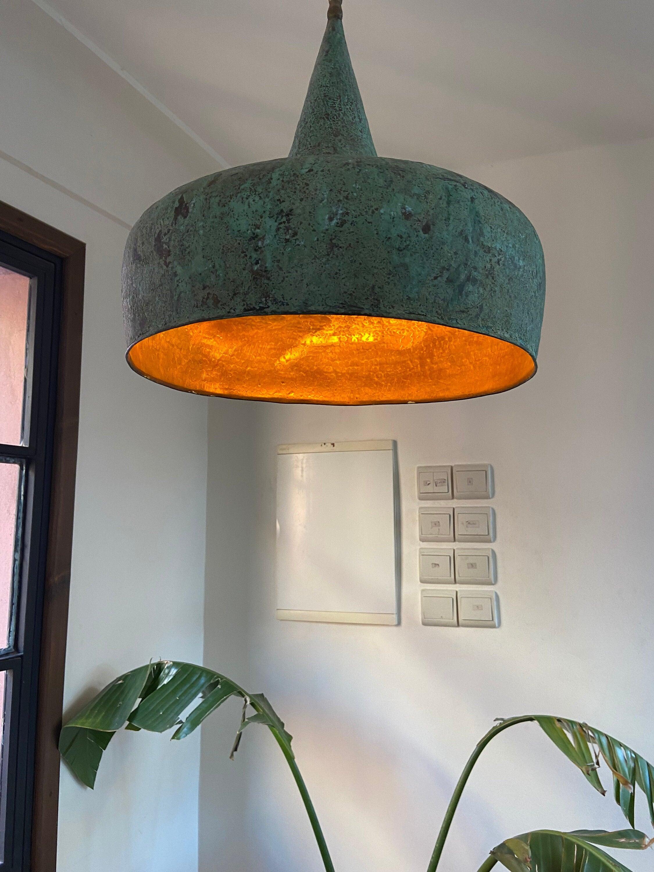 Antique Aged Copper Ceiling Light