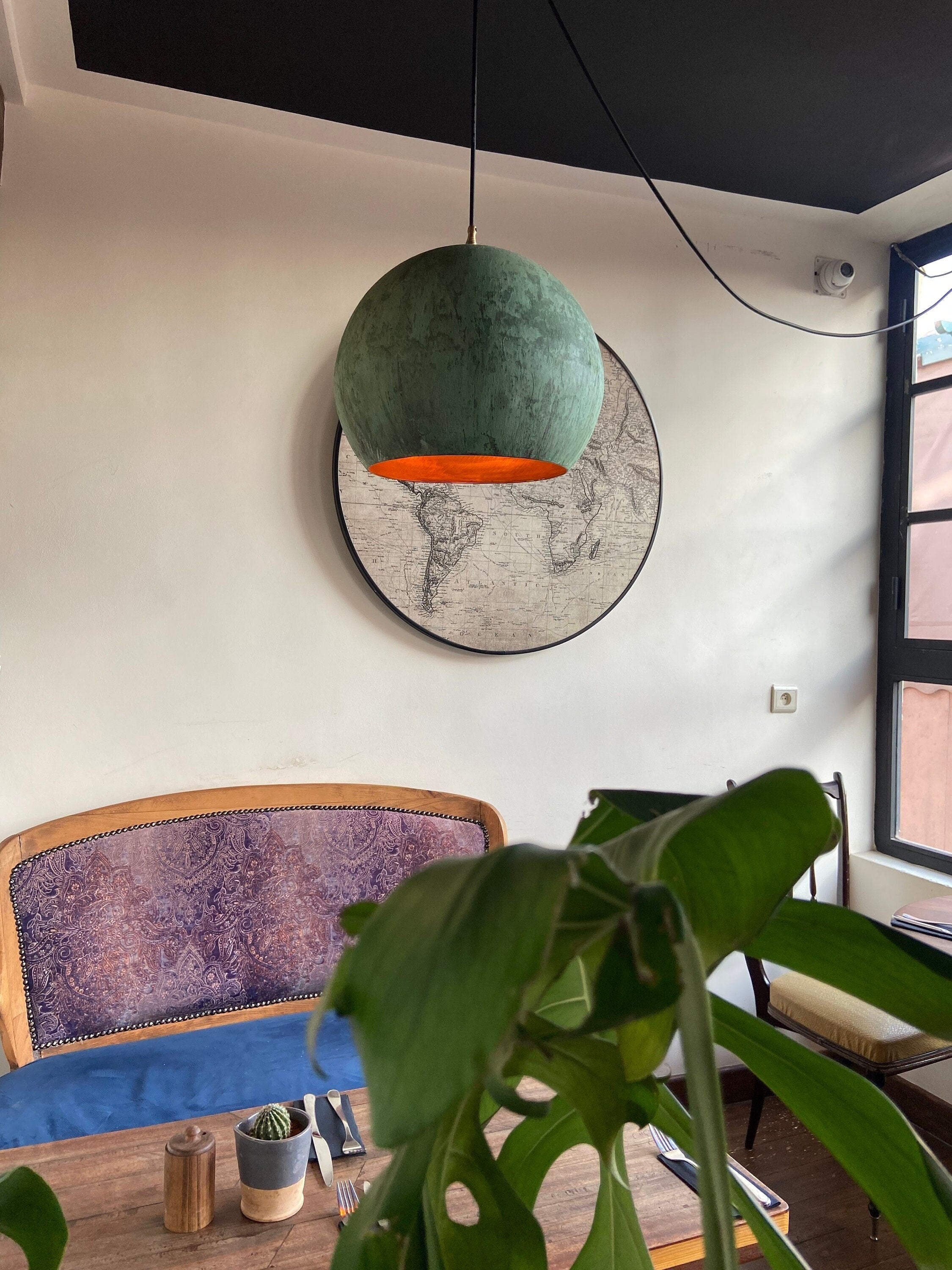 Green Patina Ceiling Light